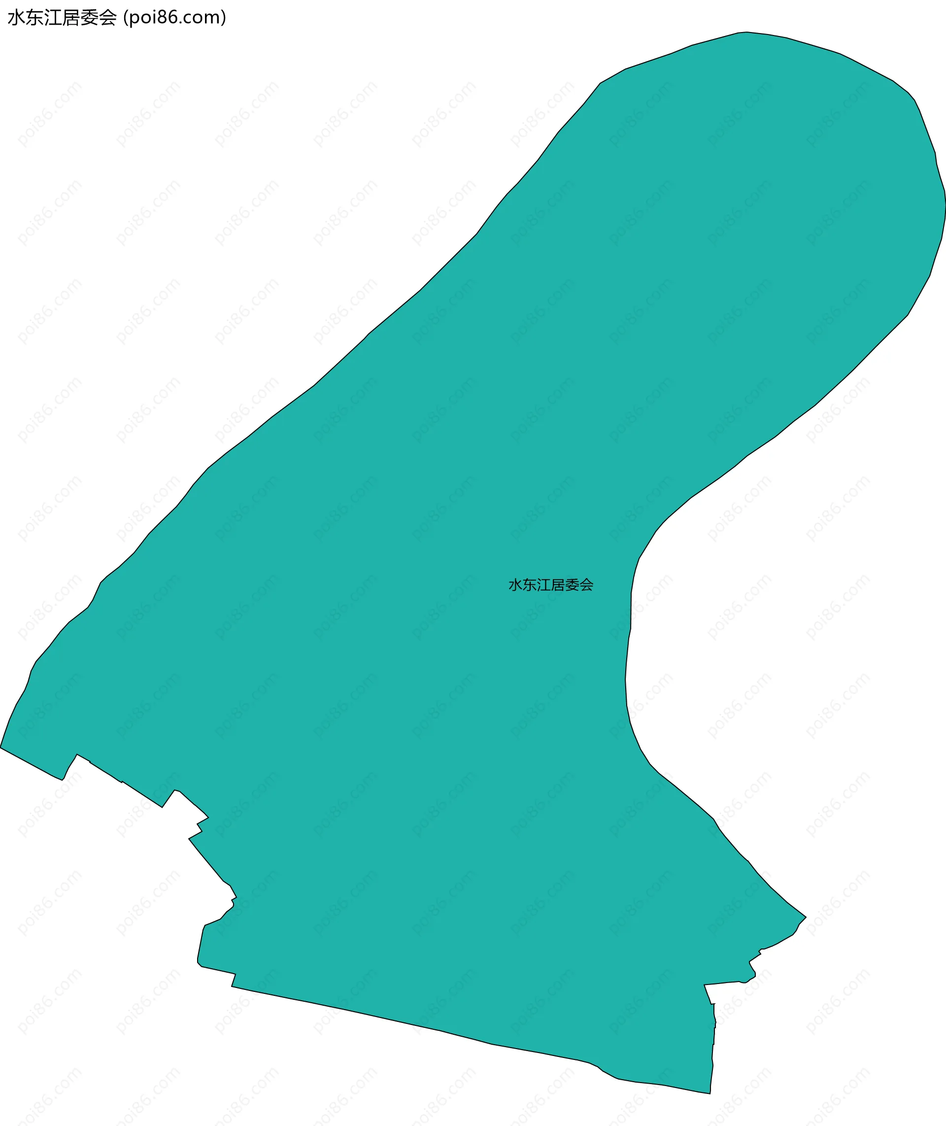 水东江居委会边界地图