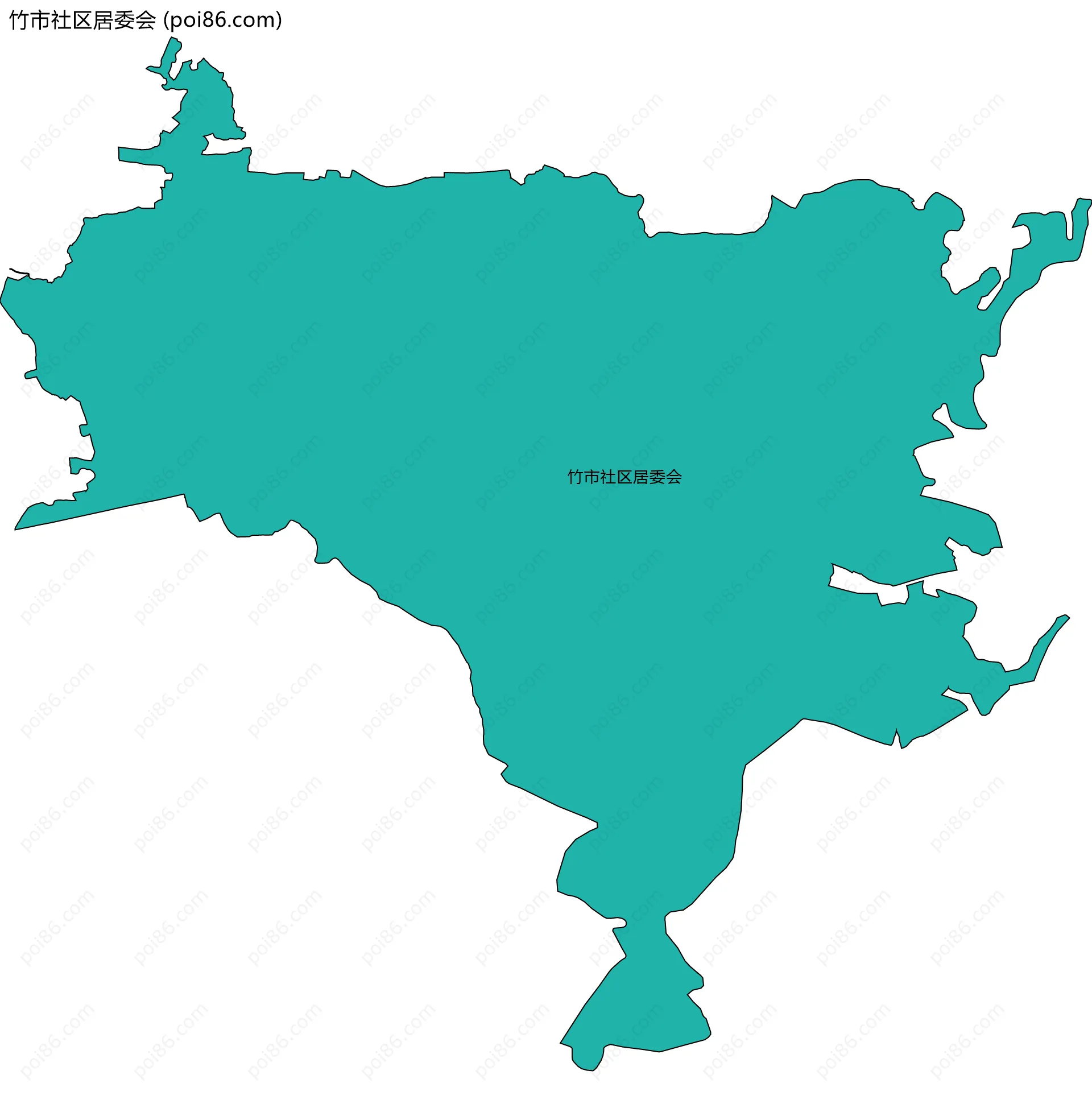 竹市社区居委会边界地图