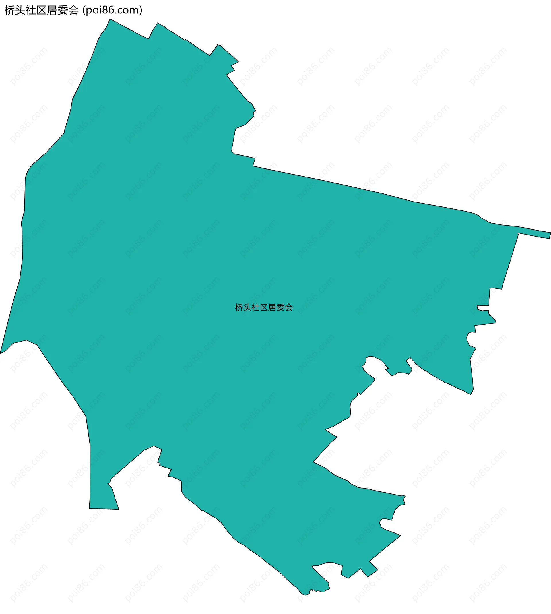 桥头社区居委会边界地图