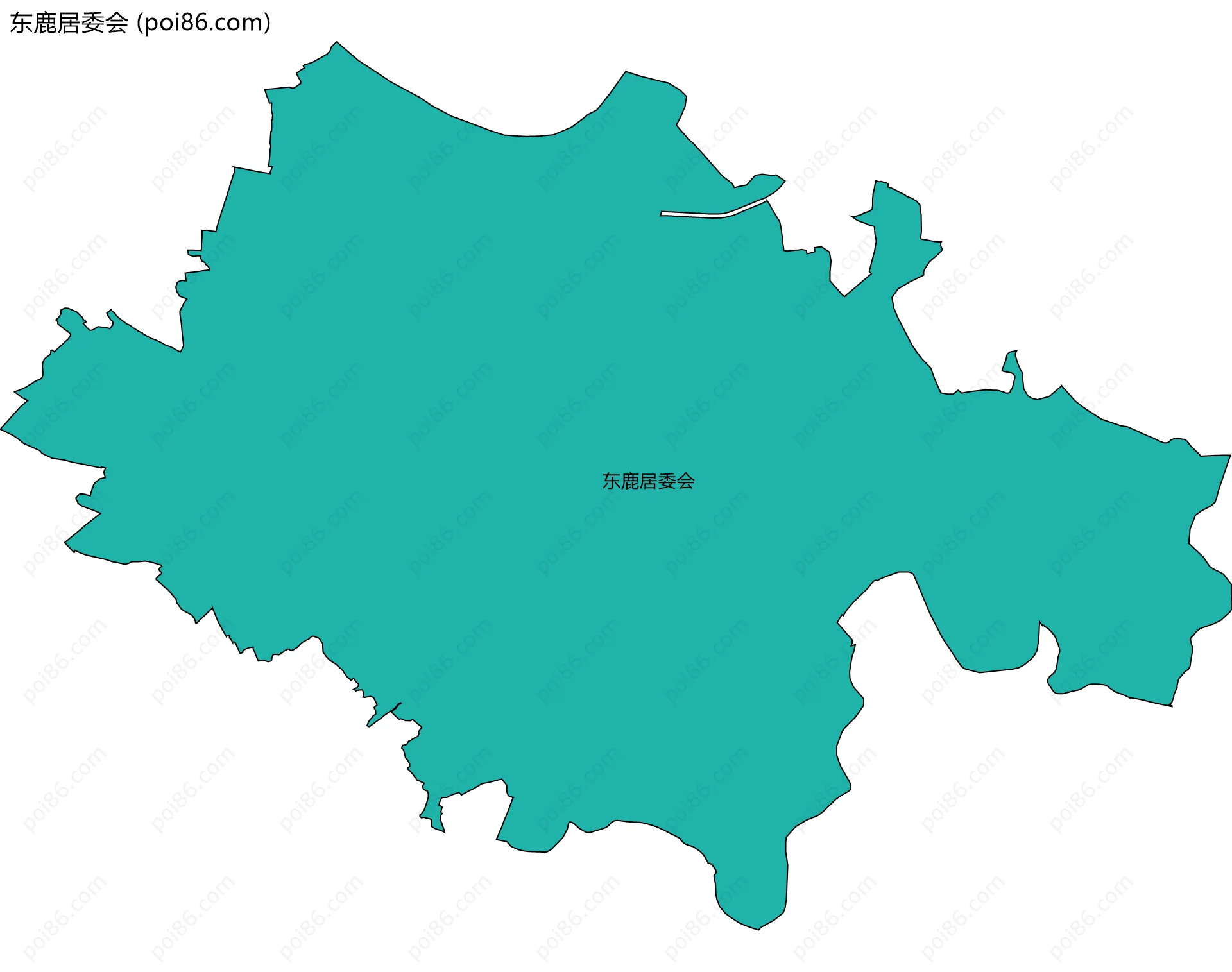 东鹿居委会边界地图