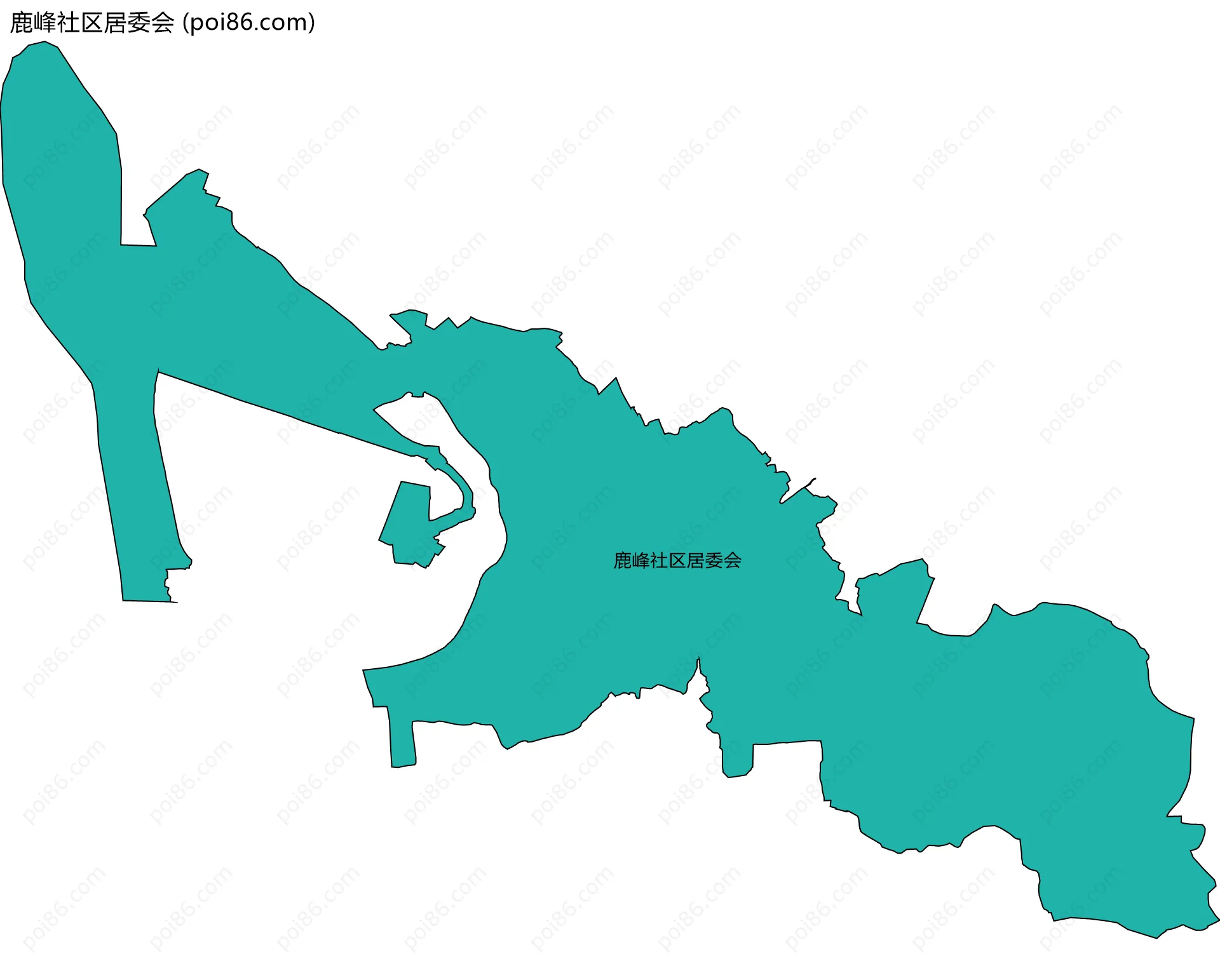 鹿峰社区居委会边界地图