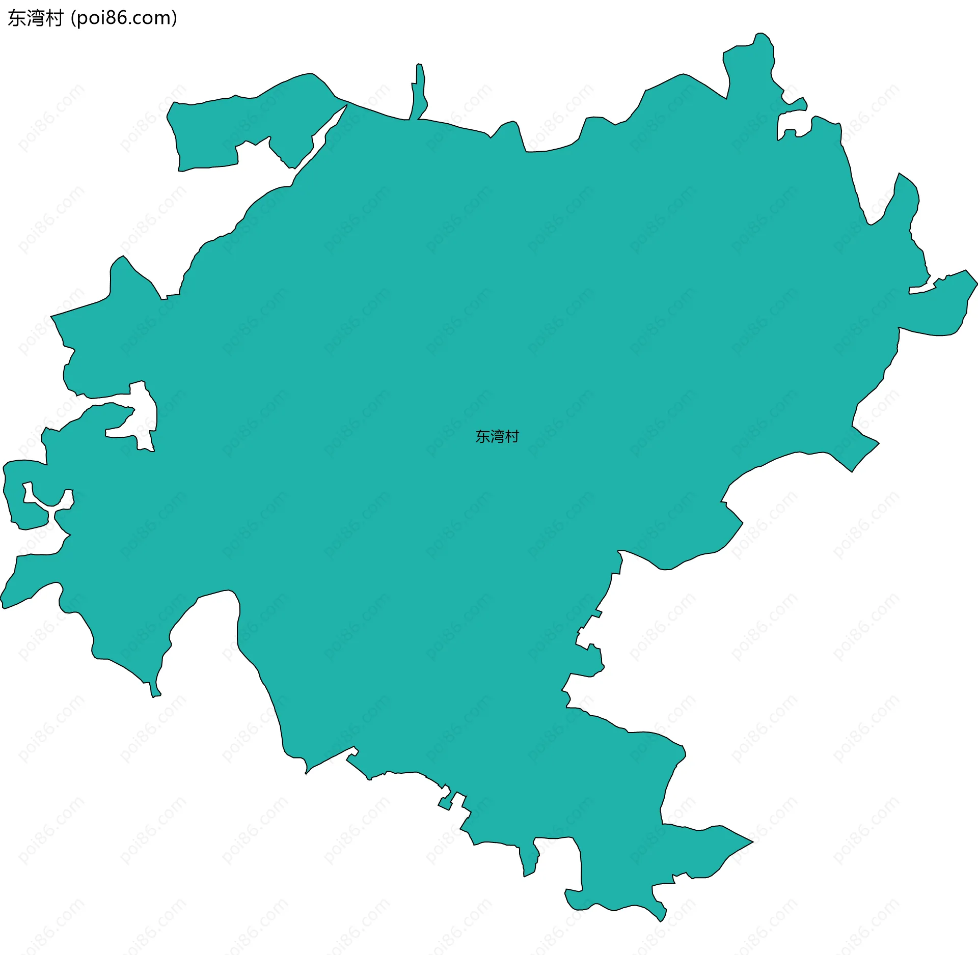 东湾村边界地图