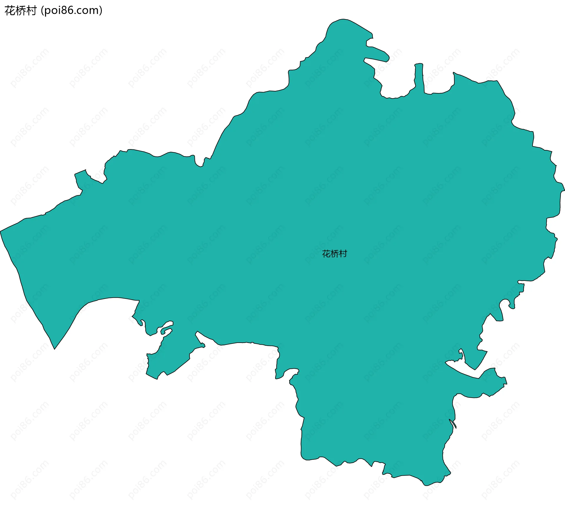 花桥村边界地图