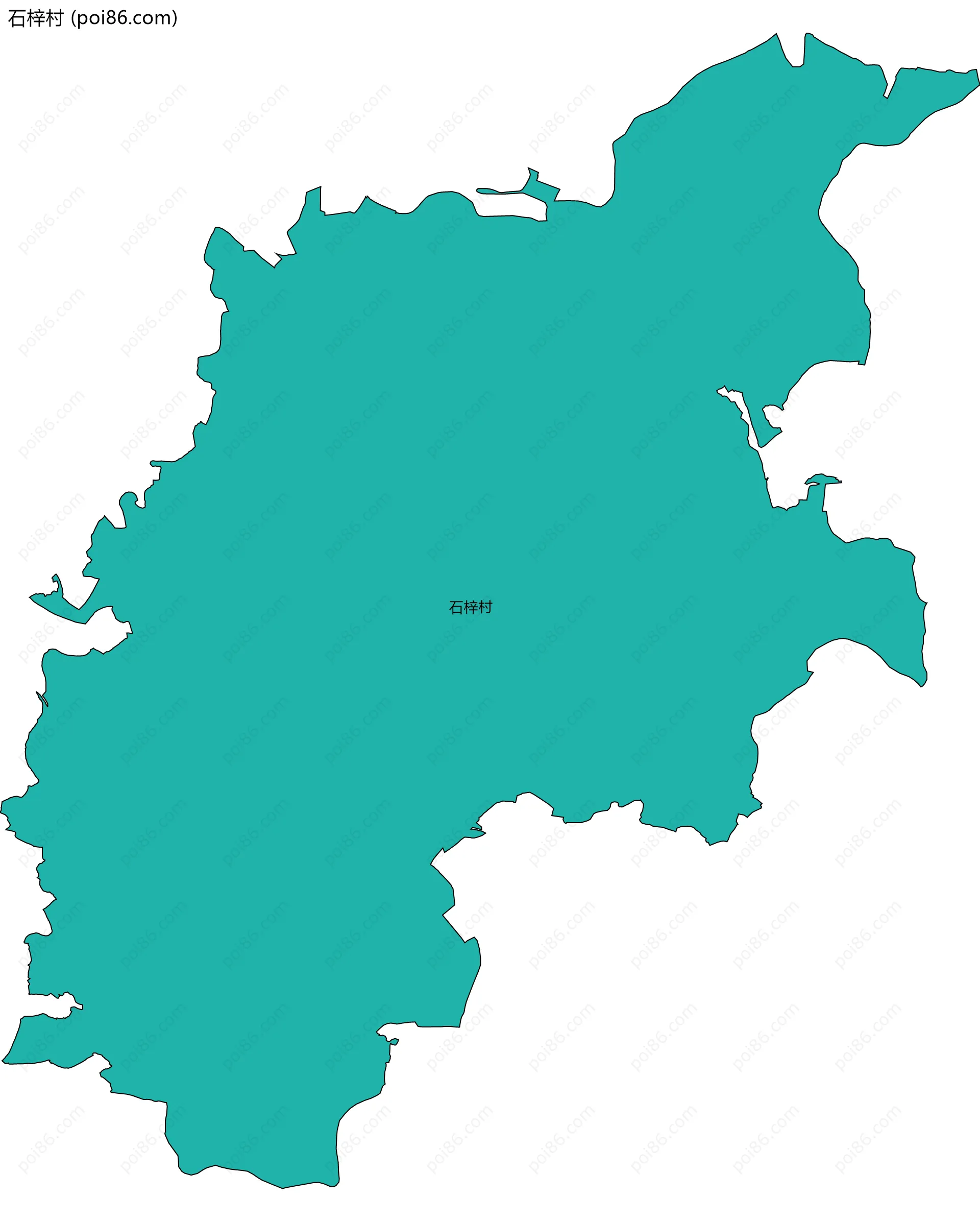 石梓村边界地图