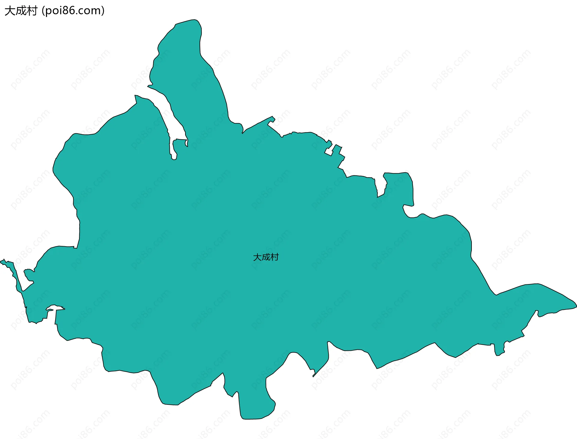 大成村边界地图