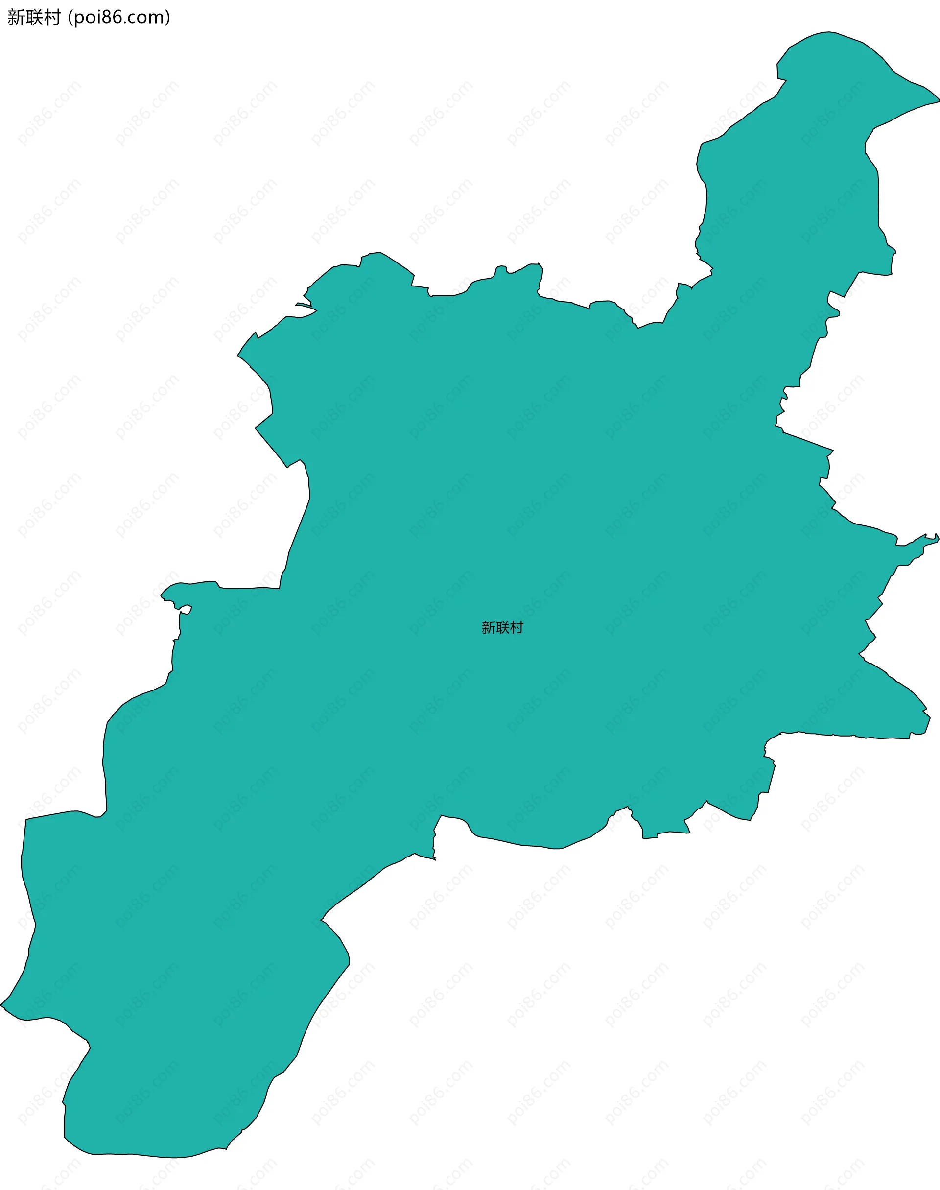 新联村边界地图