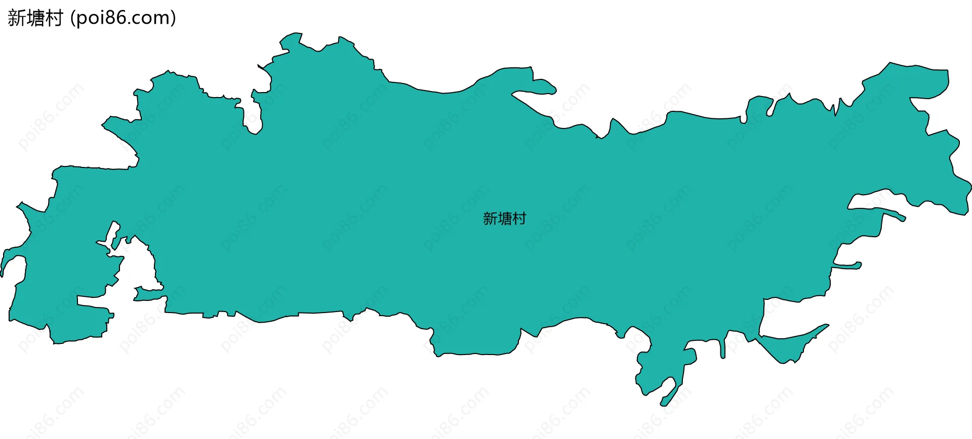新塘村边界地图