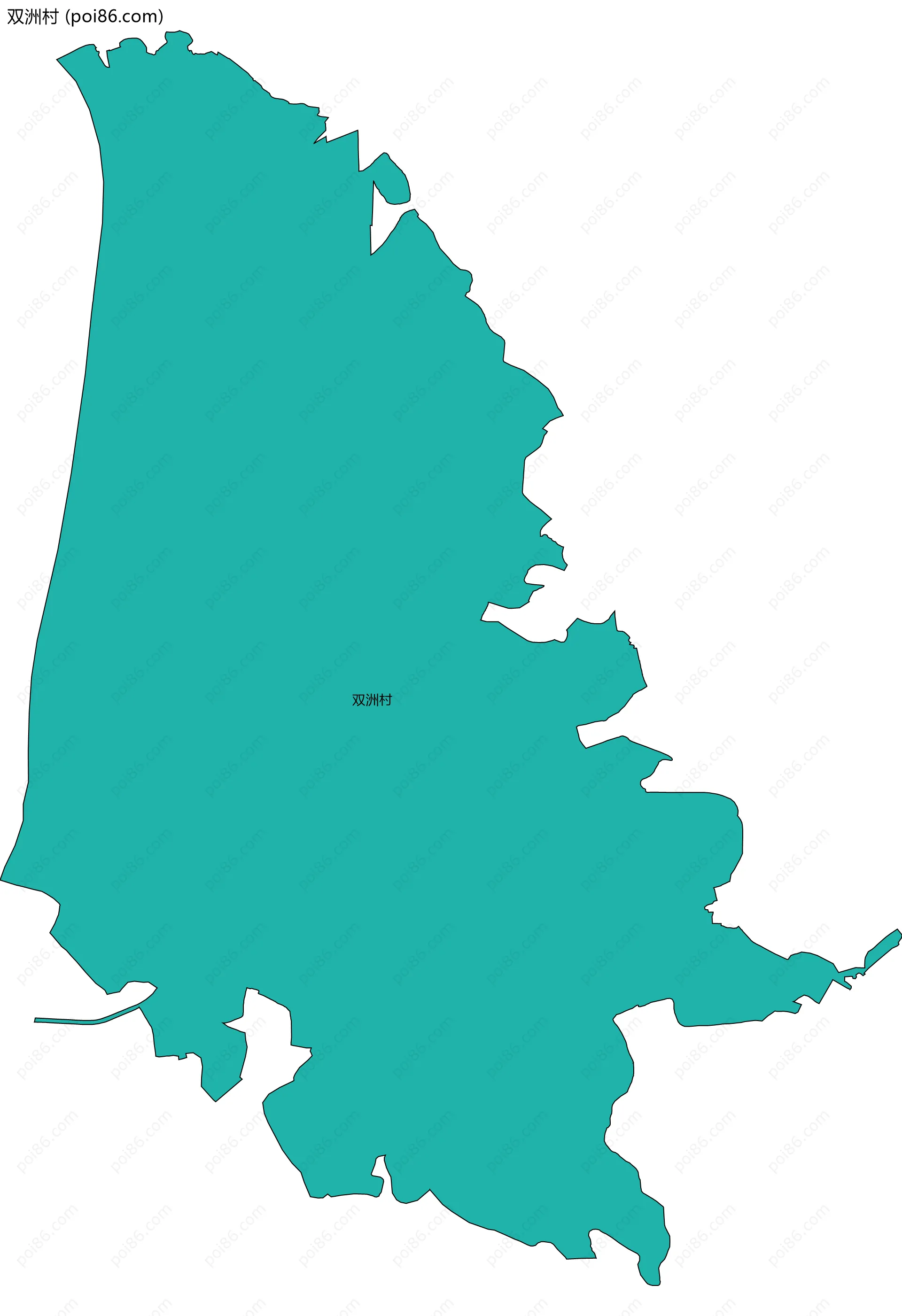 双洲村边界地图