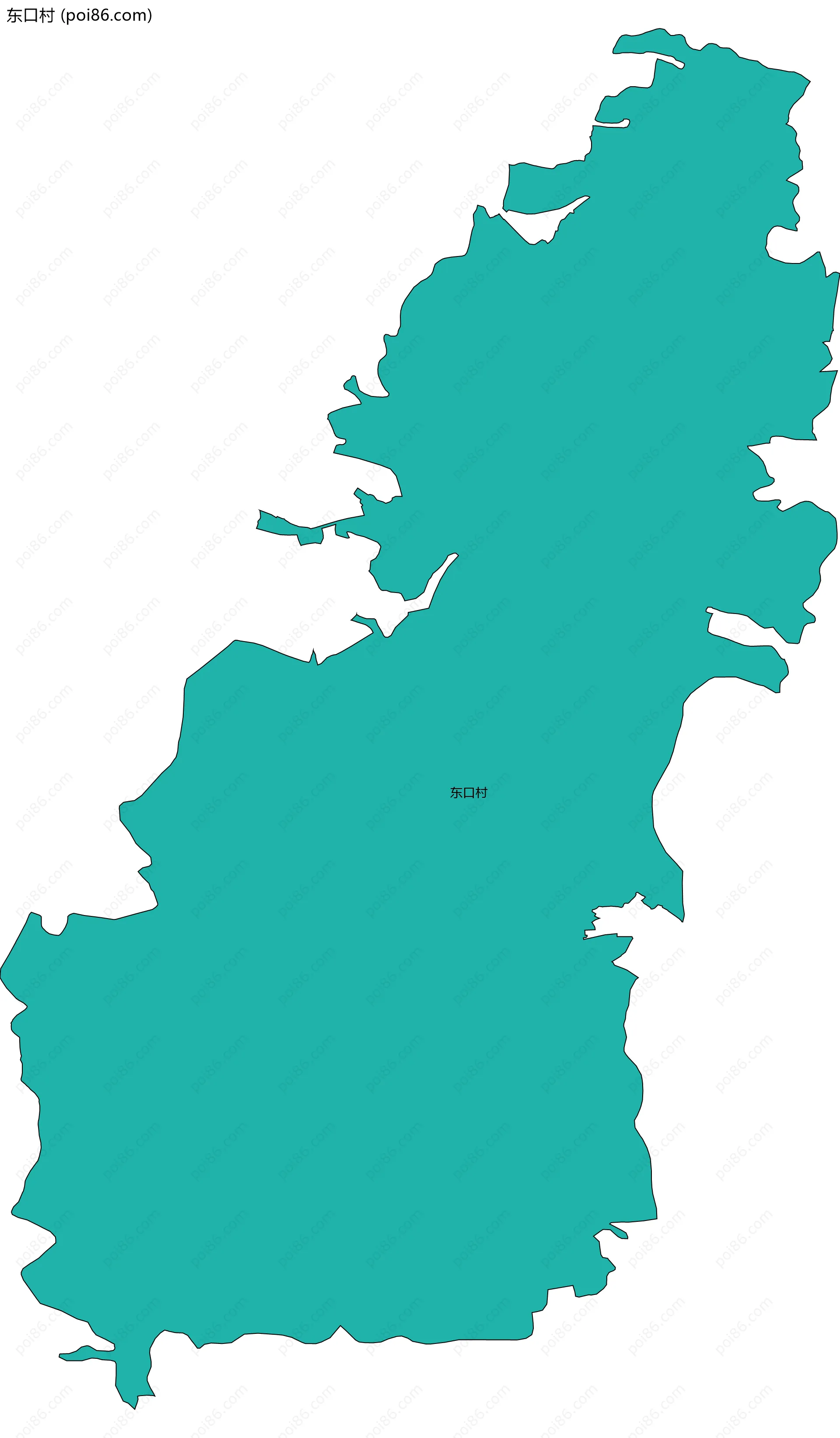 东口村边界地图