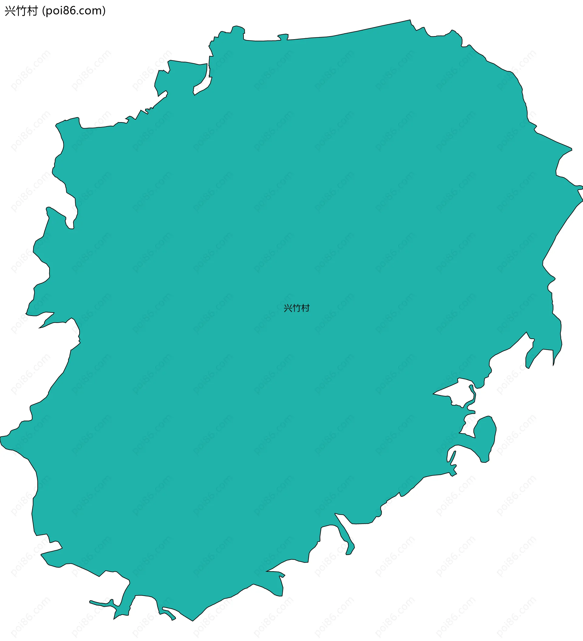兴竹村边界地图