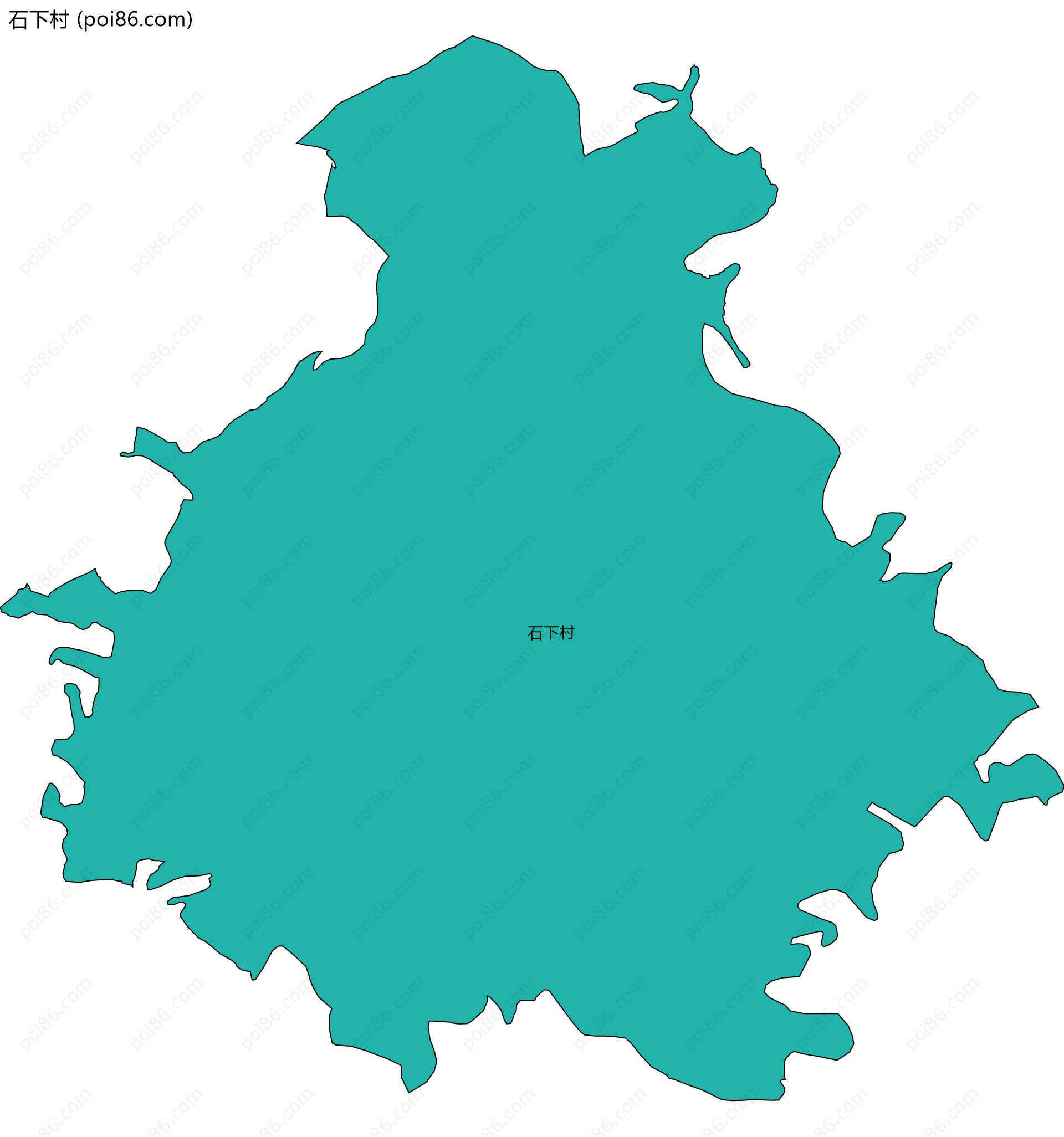 石下村边界地图