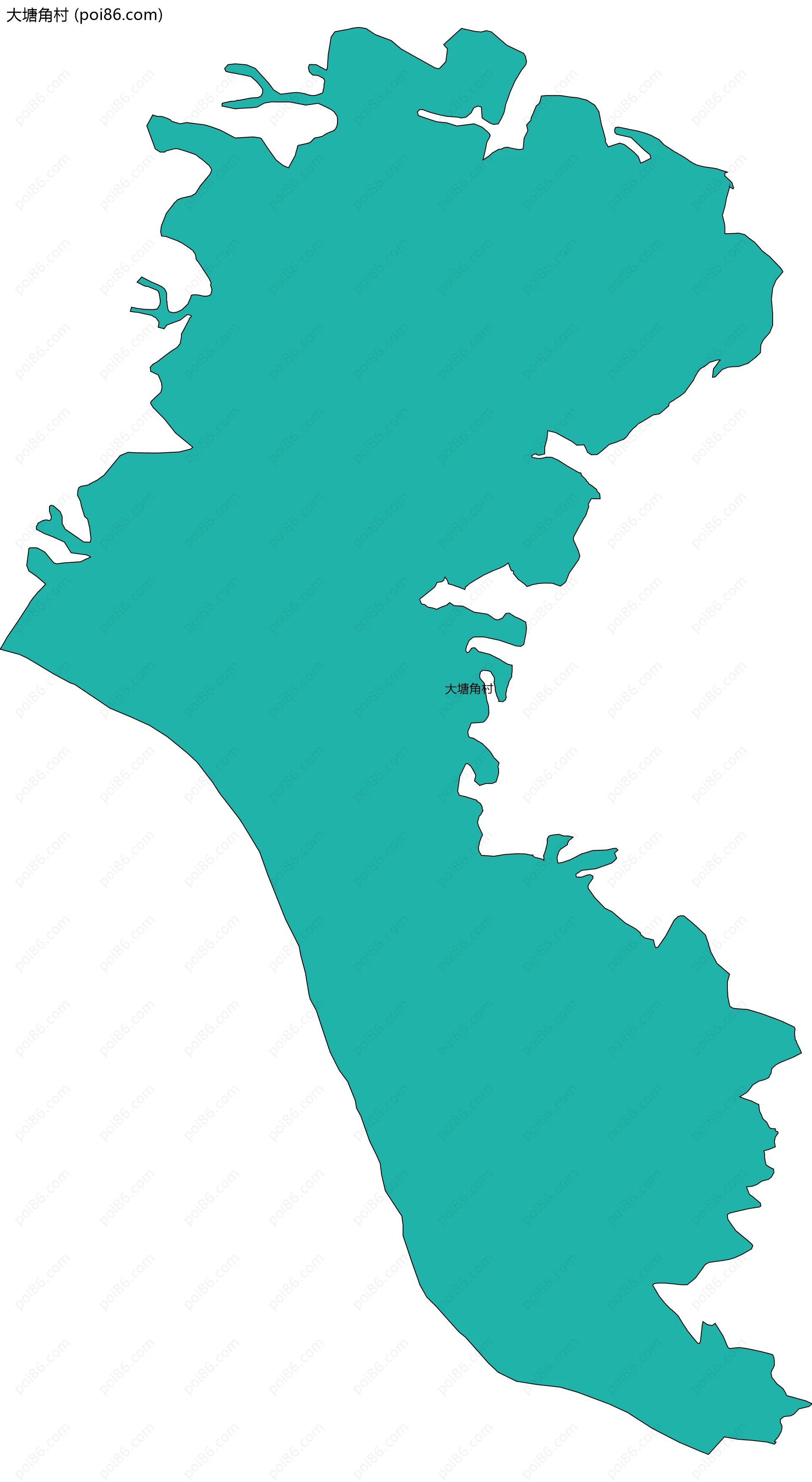 大塘角村边界地图