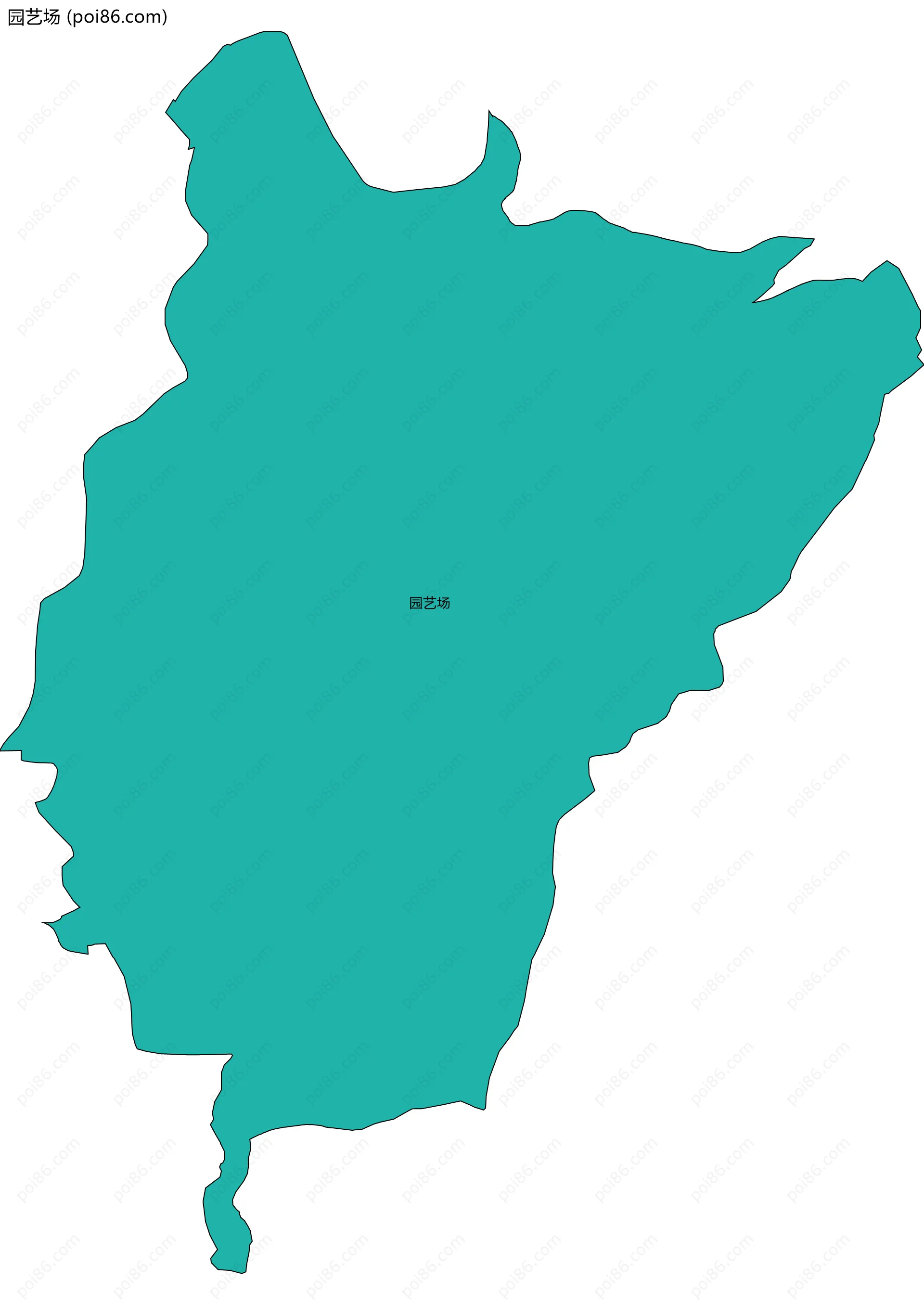 园艺场边界地图