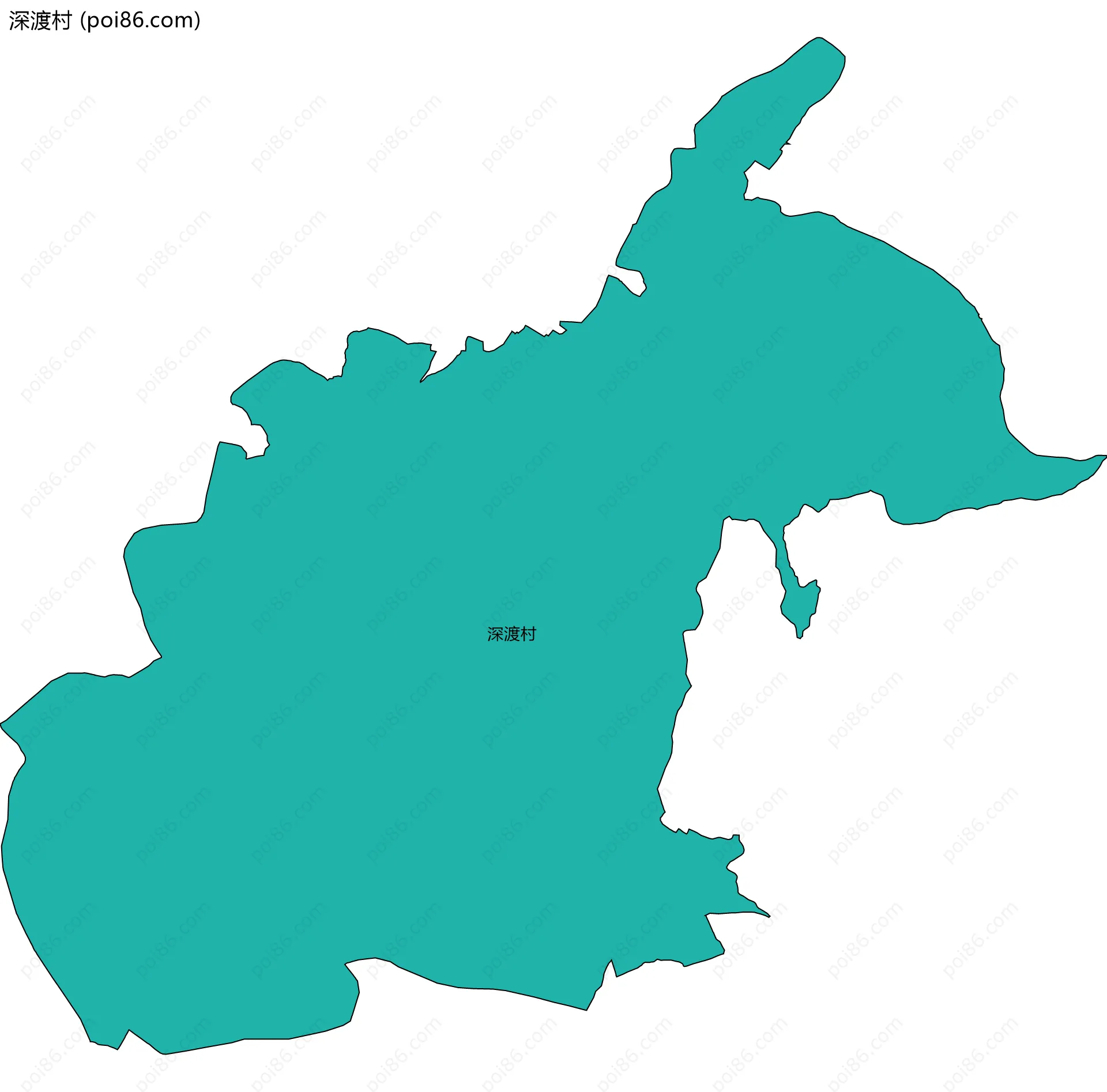 深渡村边界地图