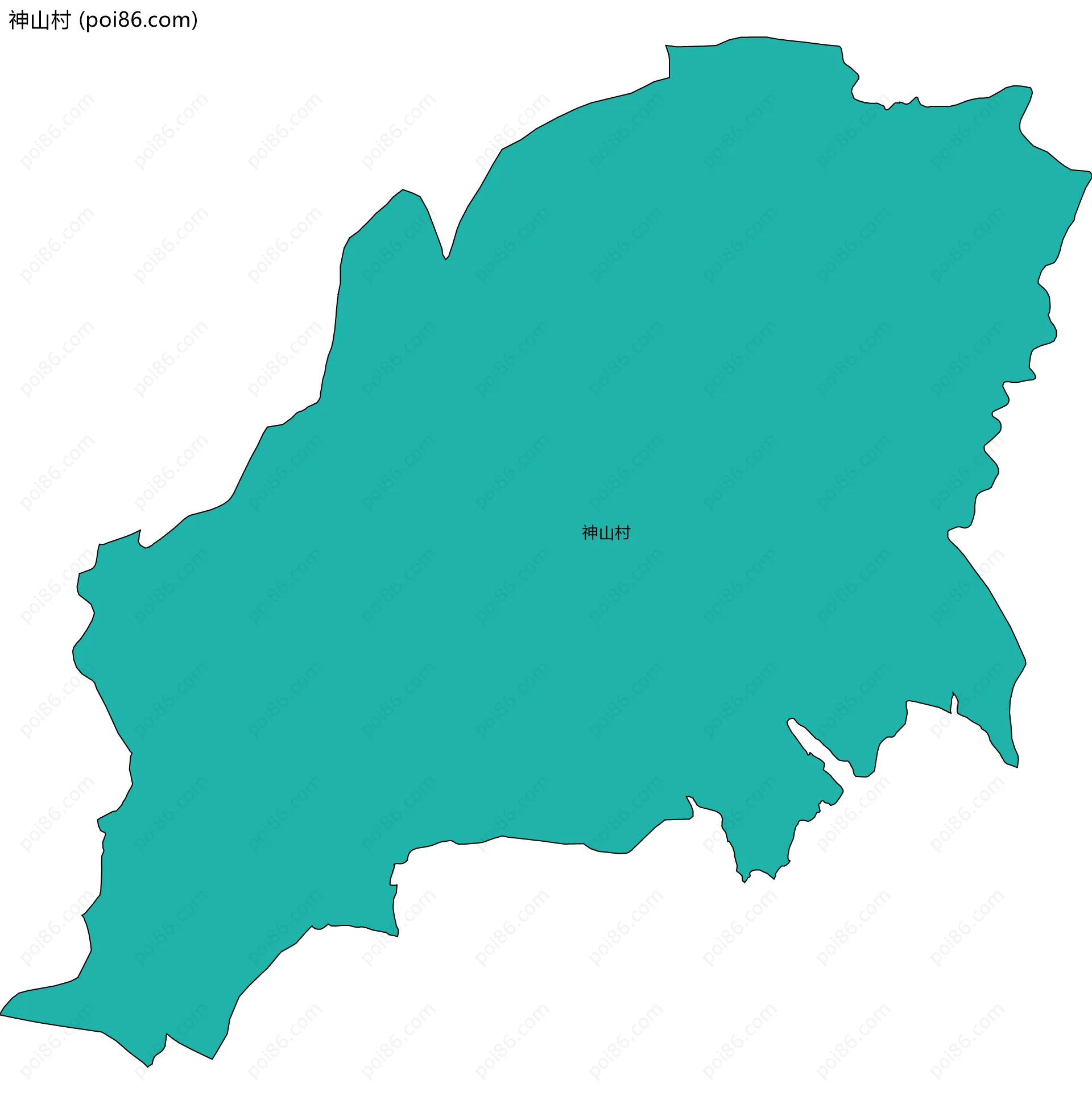 神山村边界地图