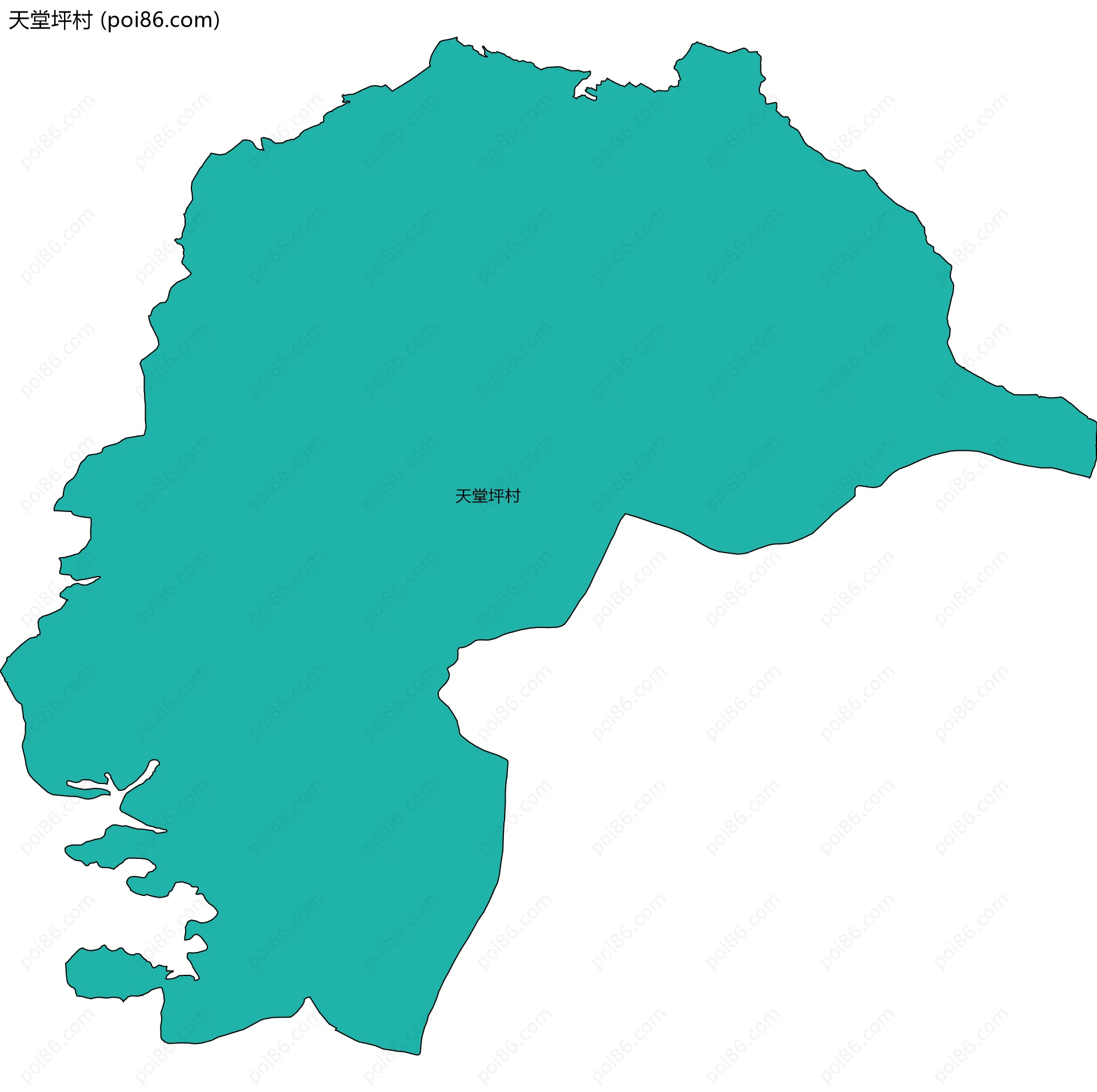 天堂坪村边界地图