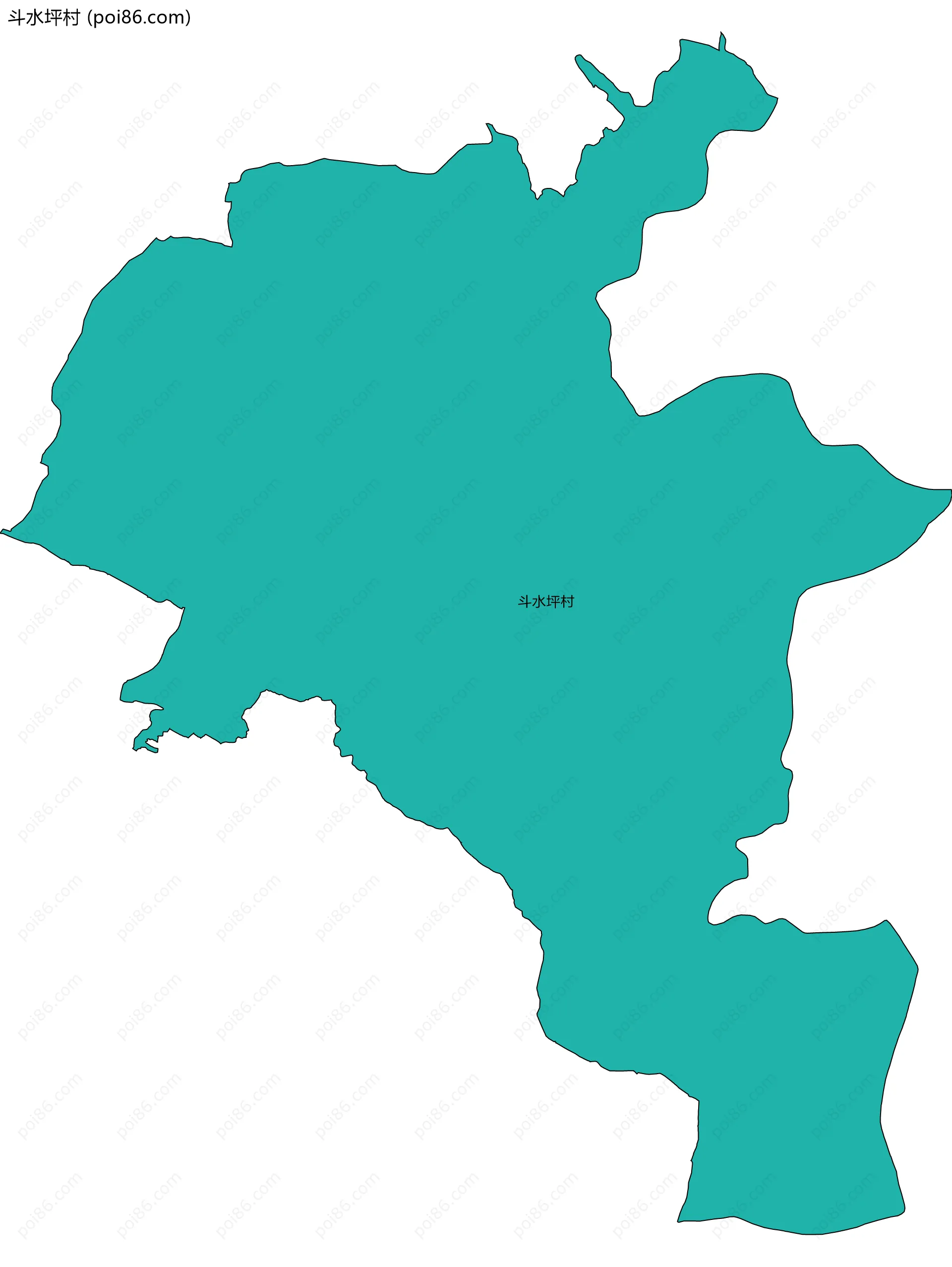 斗水坪村边界地图