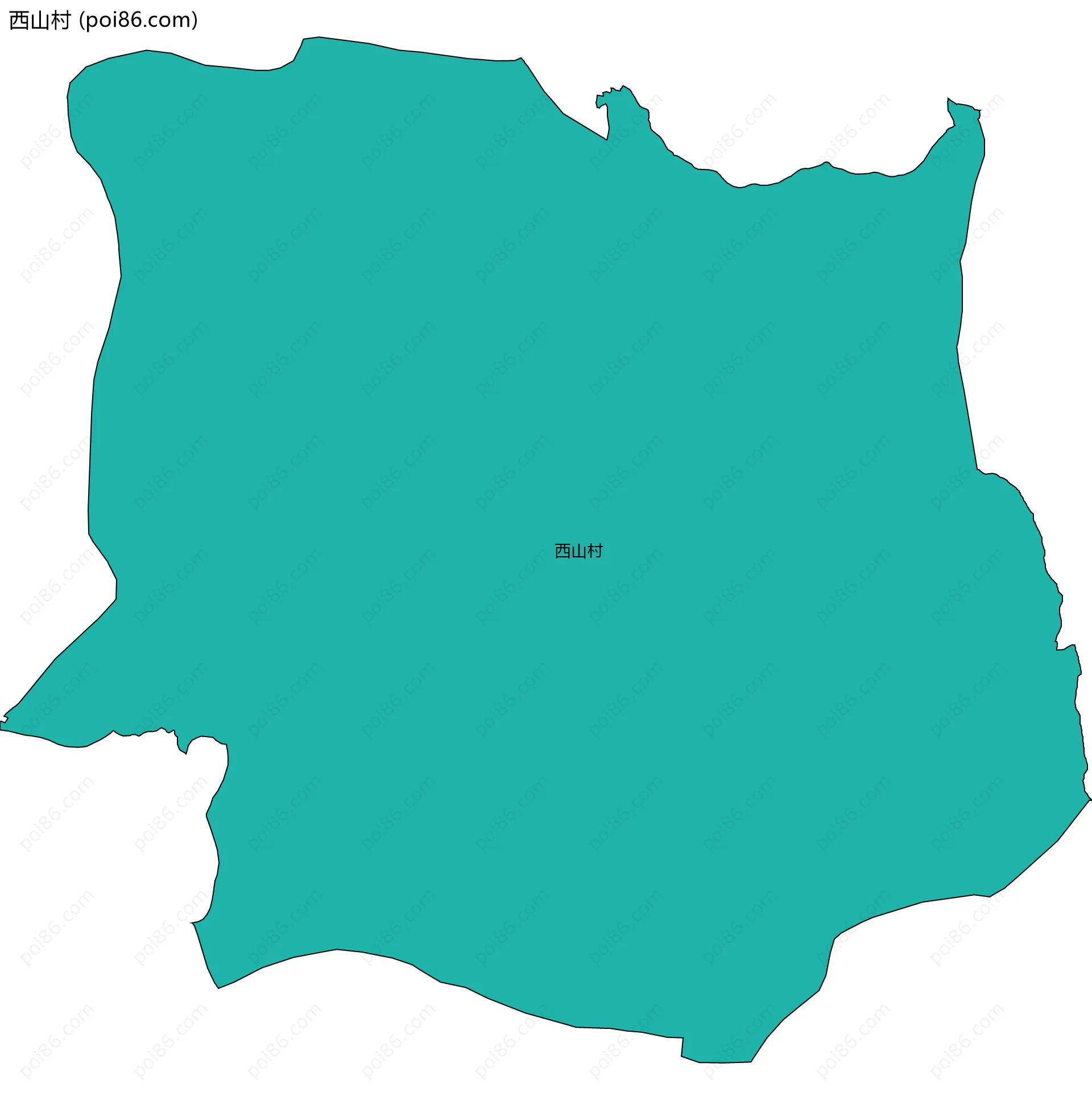 西山村边界地图