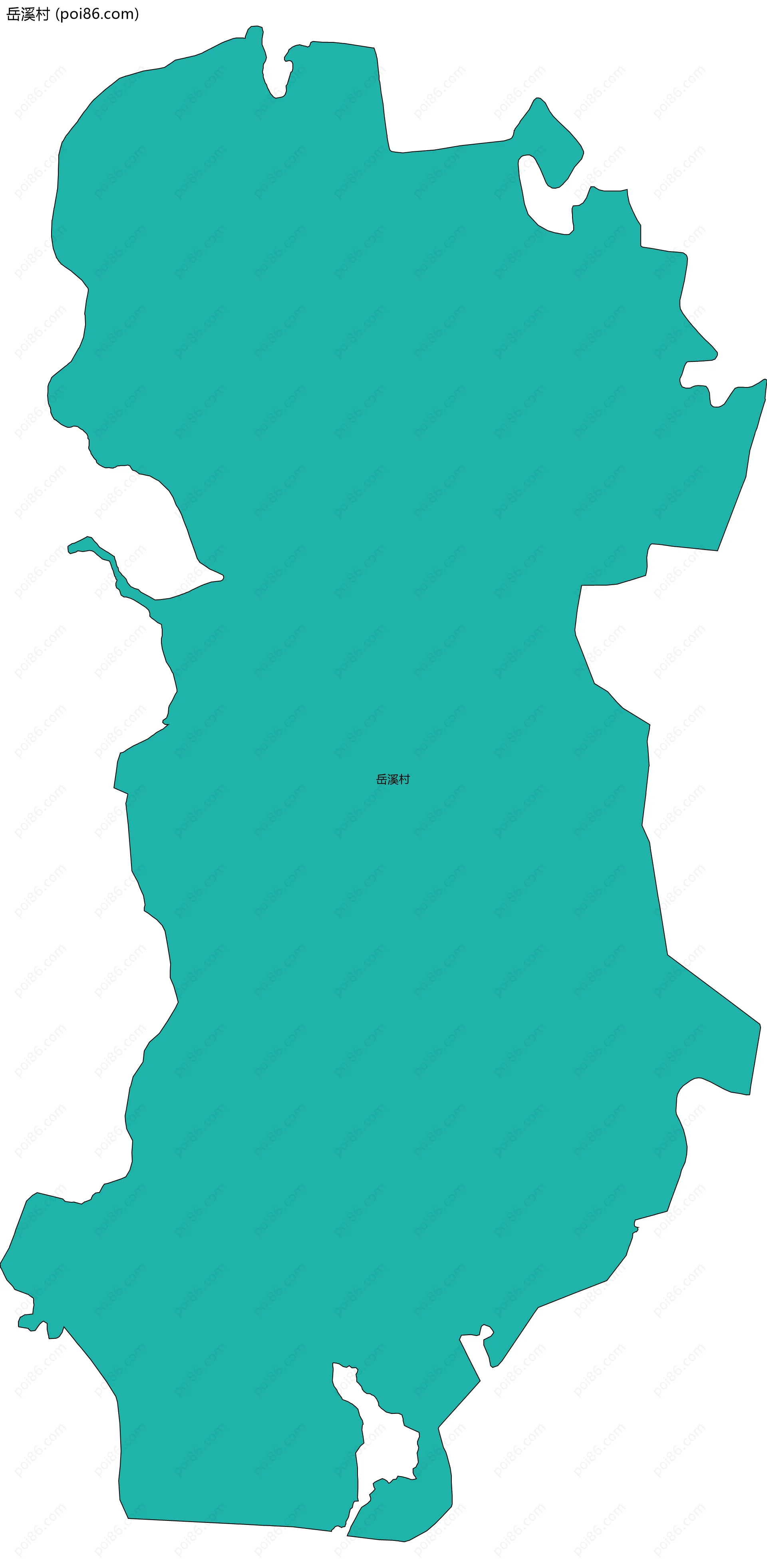 岳溪村边界地图