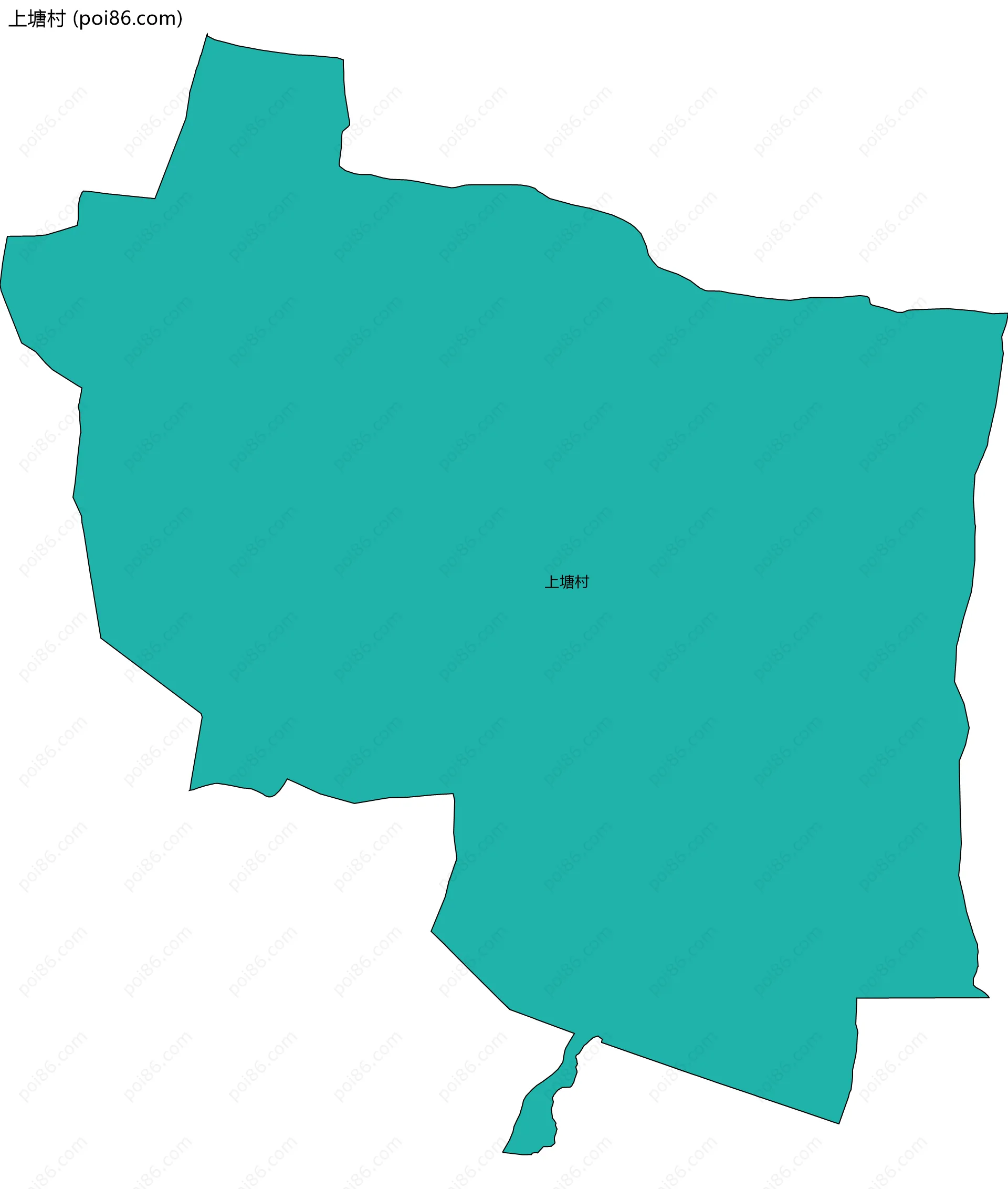 上塘村边界地图