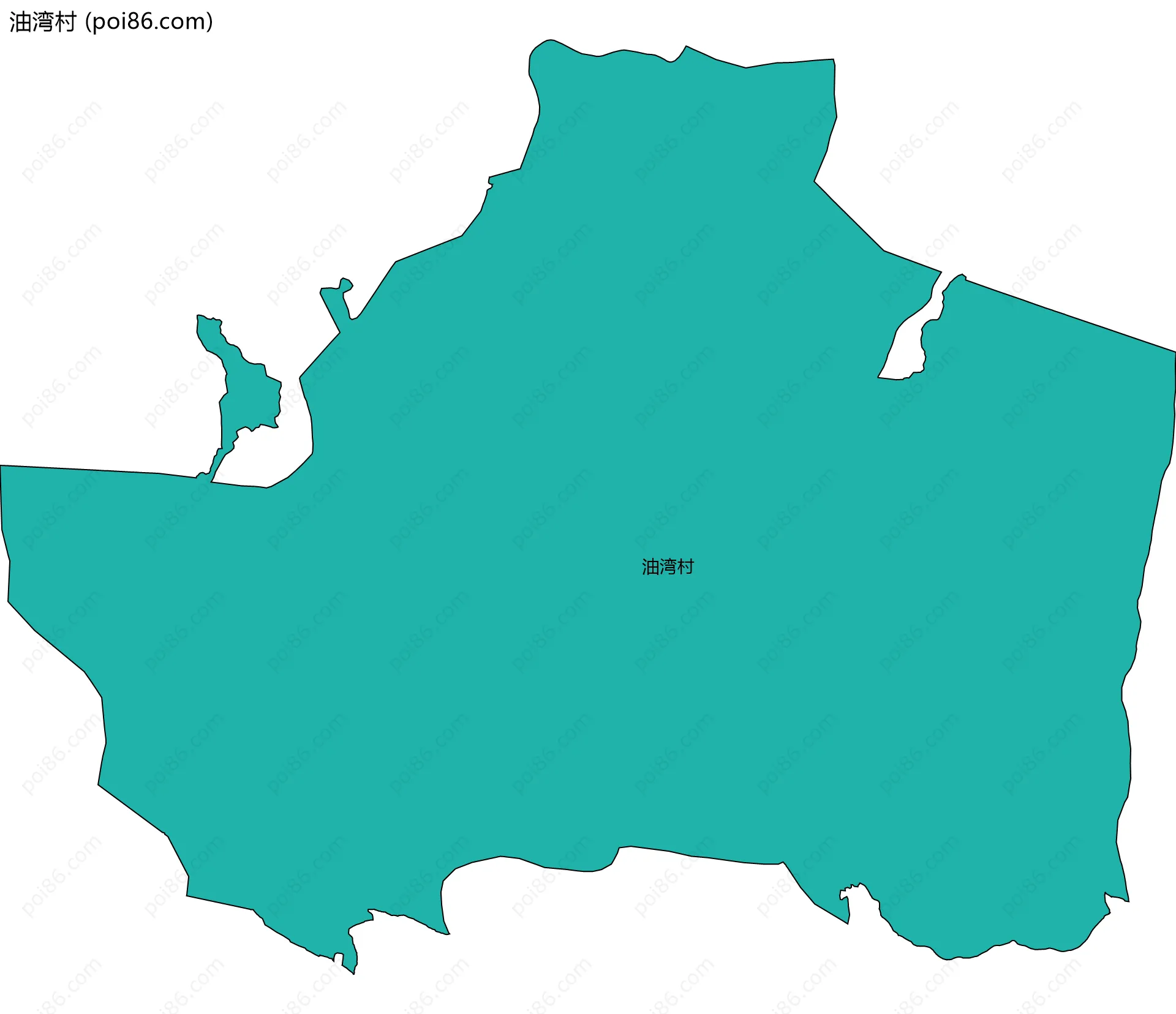 油湾村边界地图