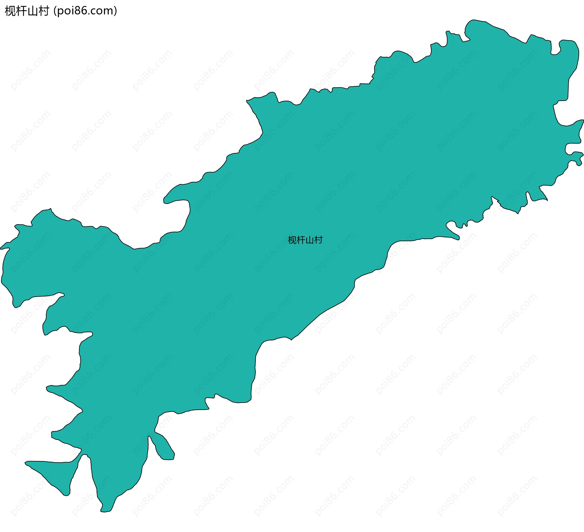 枧杆山村边界地图