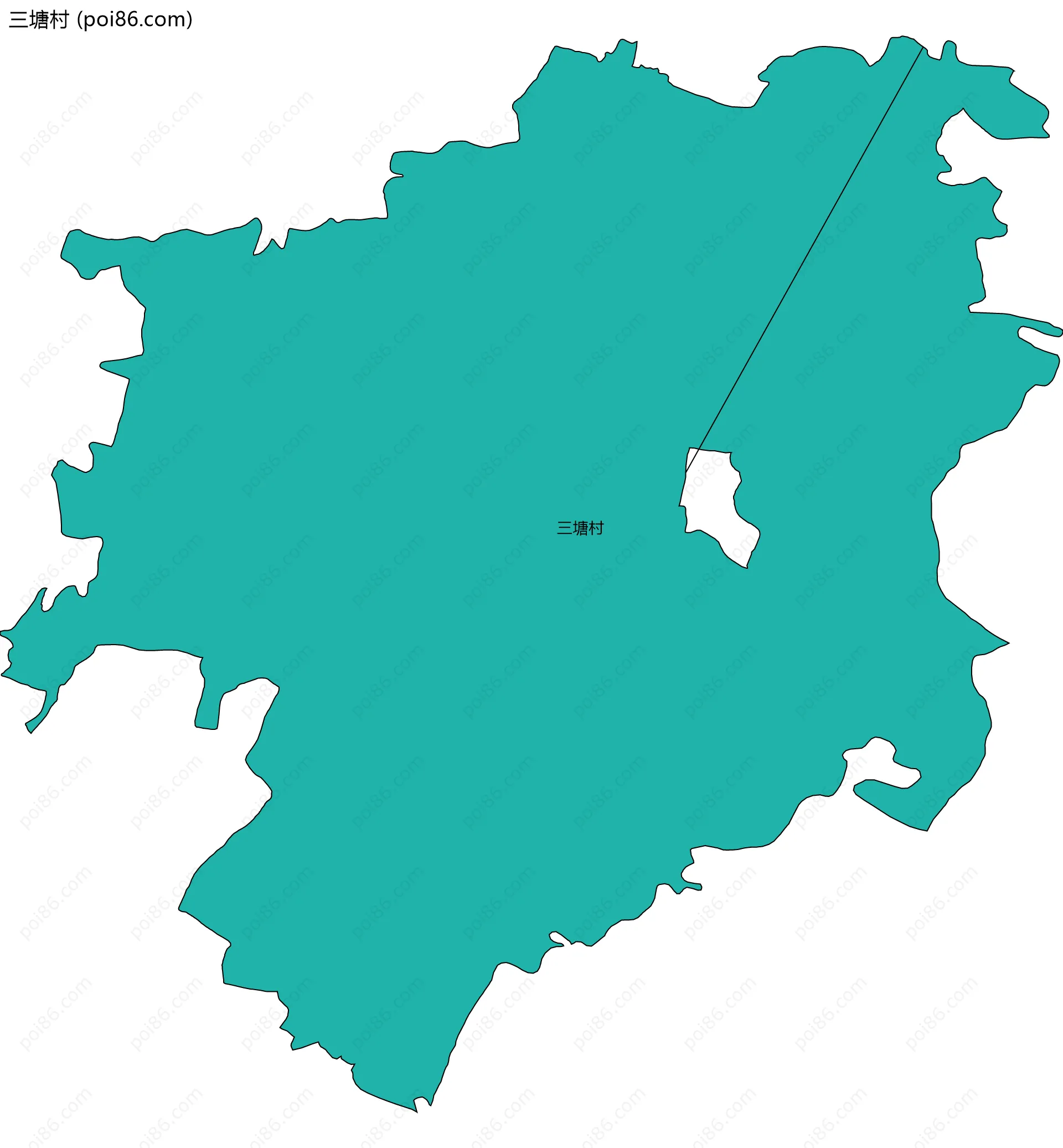 三塘村边界地图