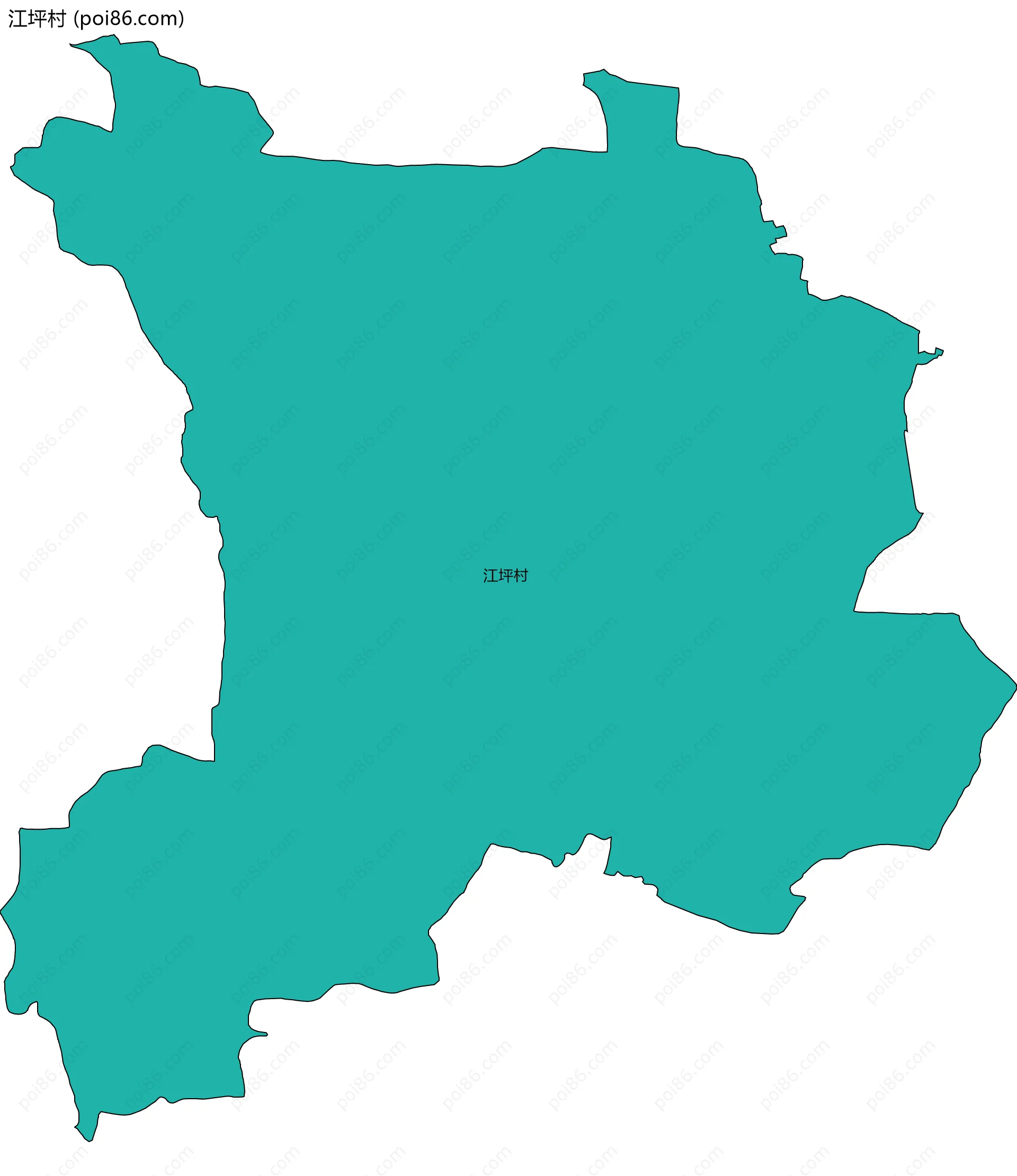 江坪村边界地图
