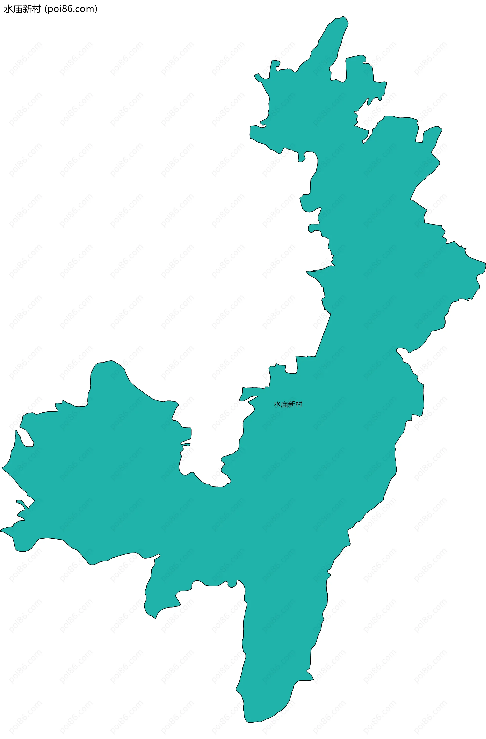 水庙新村边界地图