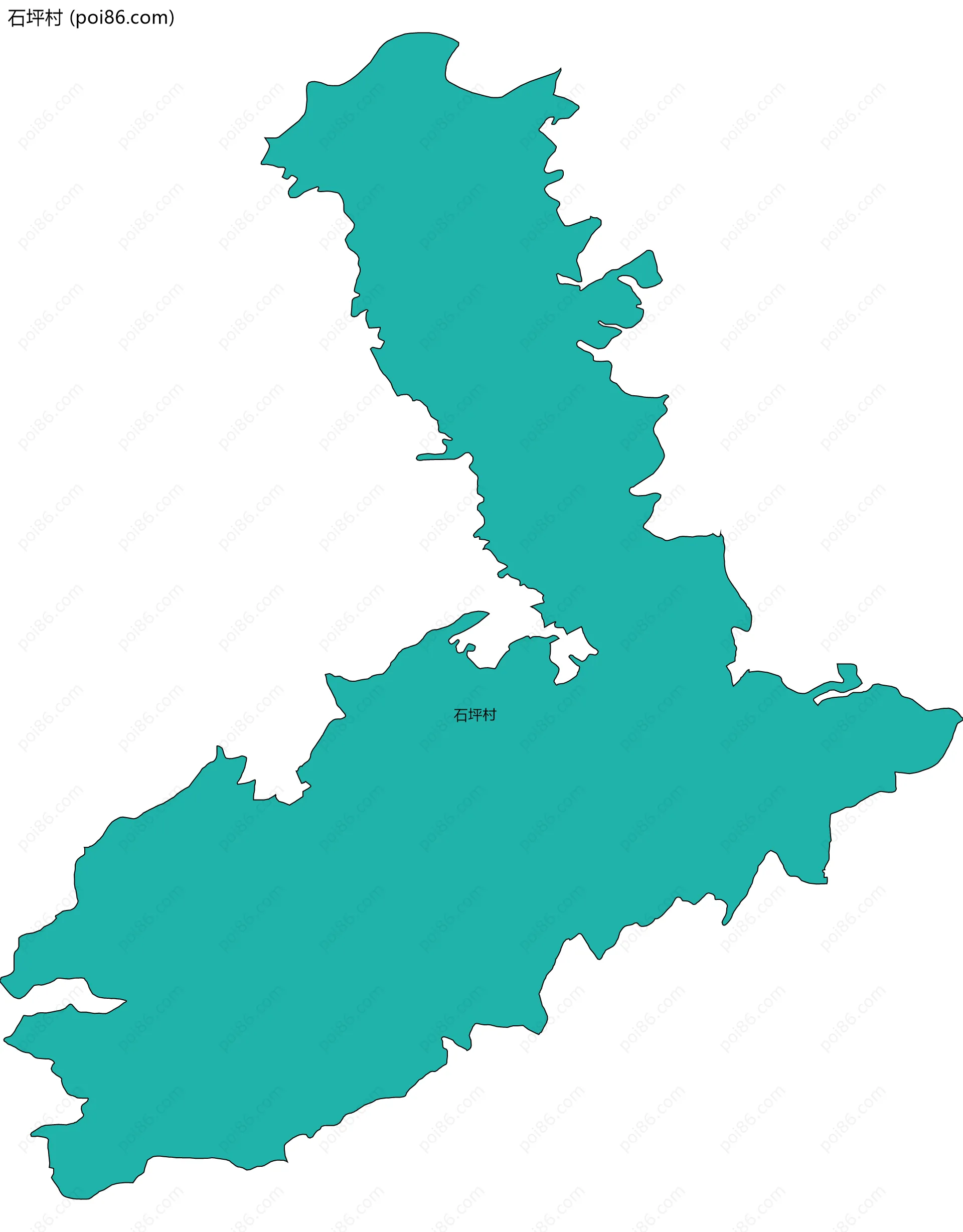 石坪村边界地图