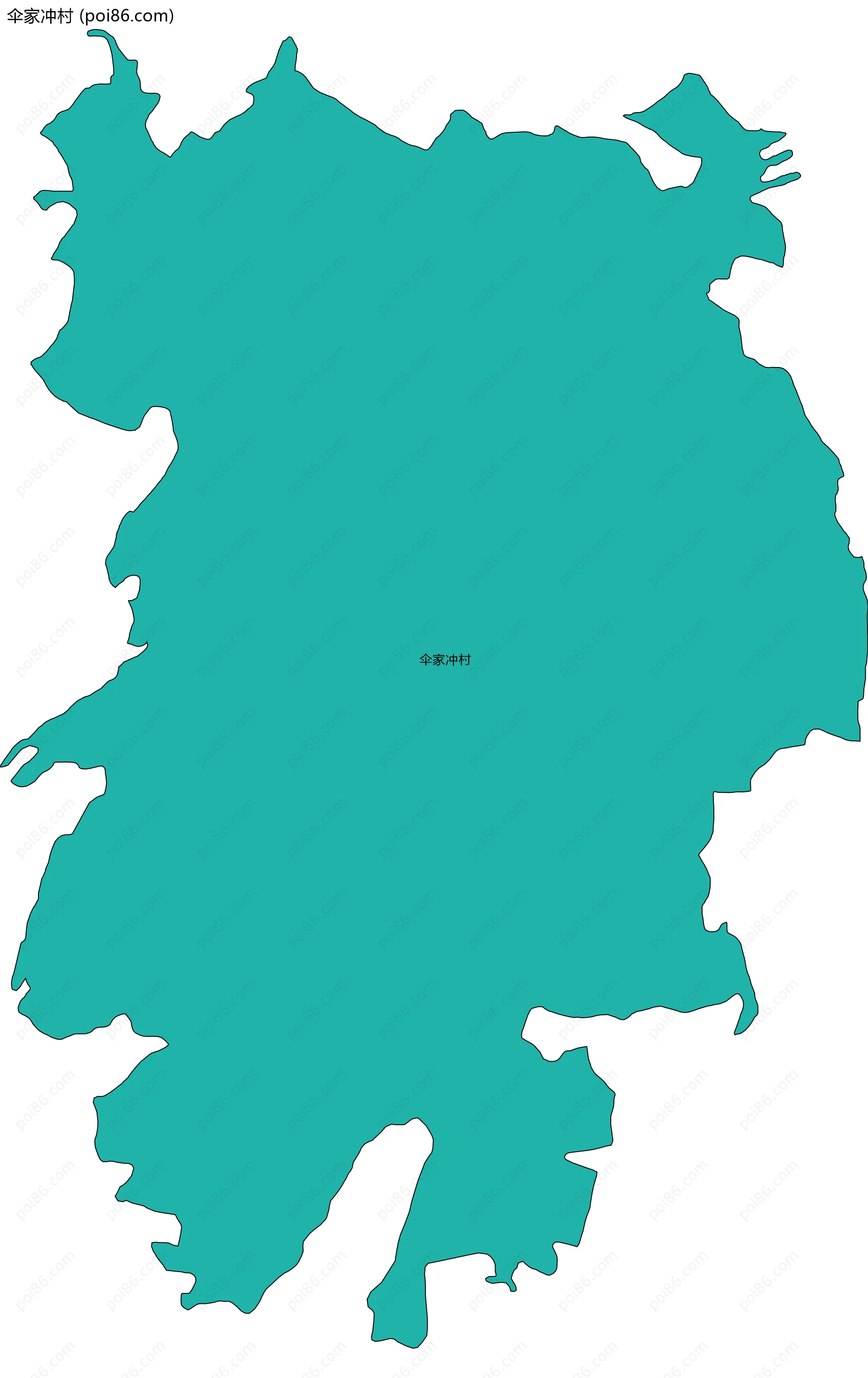 伞家冲村边界地图