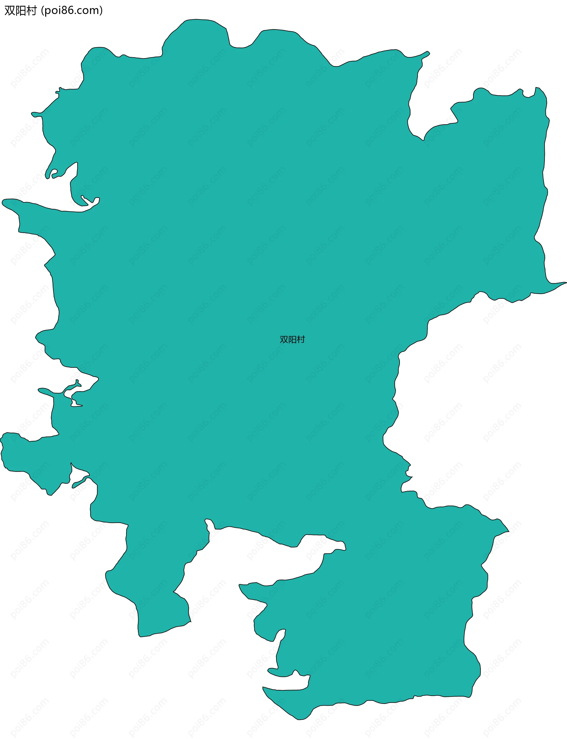 双阳村边界地图