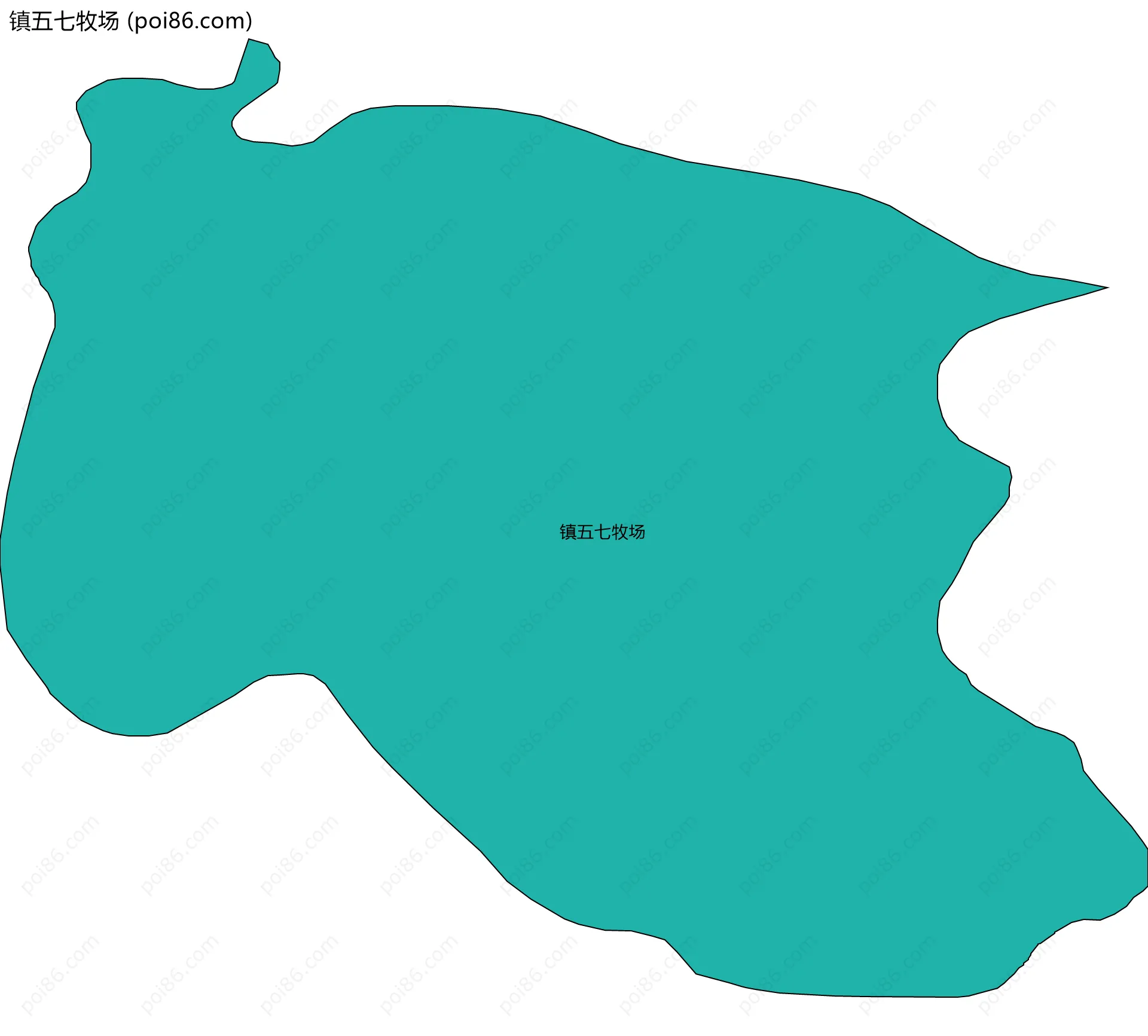 镇五七牧场边界地图