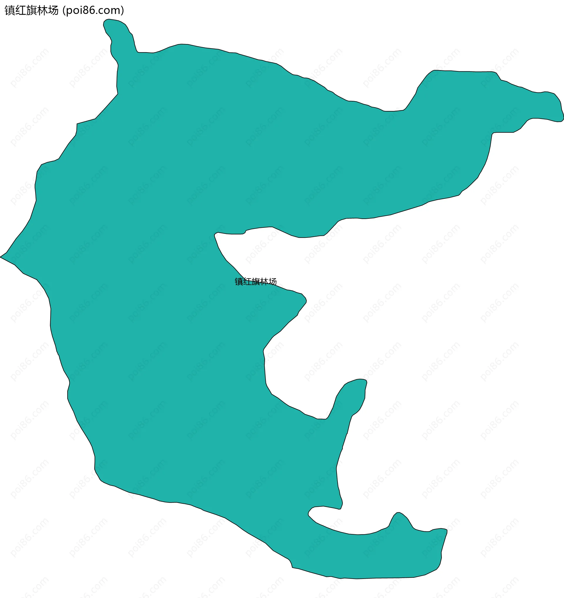 镇红旗林场边界地图