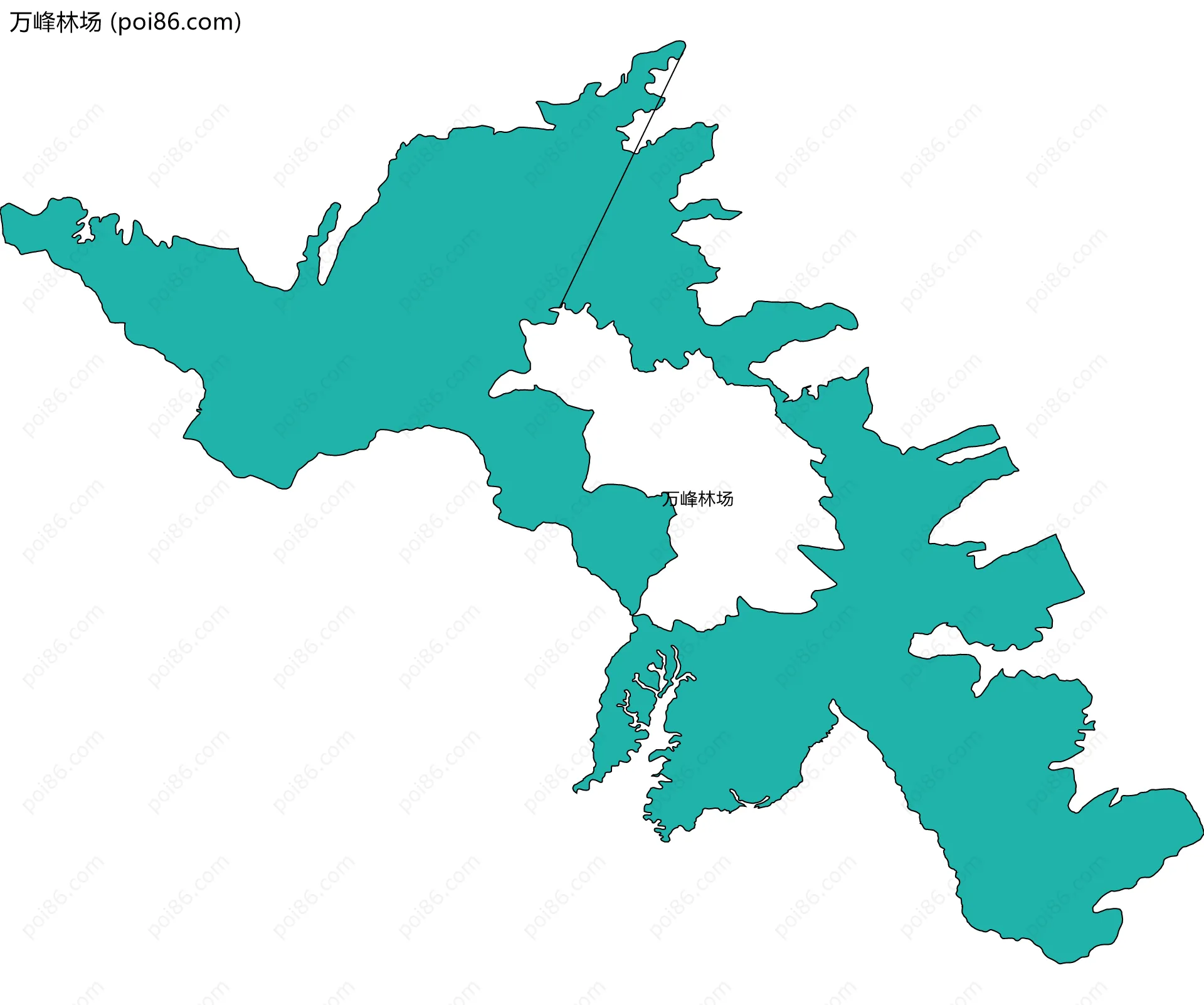 万峰林场边界地图