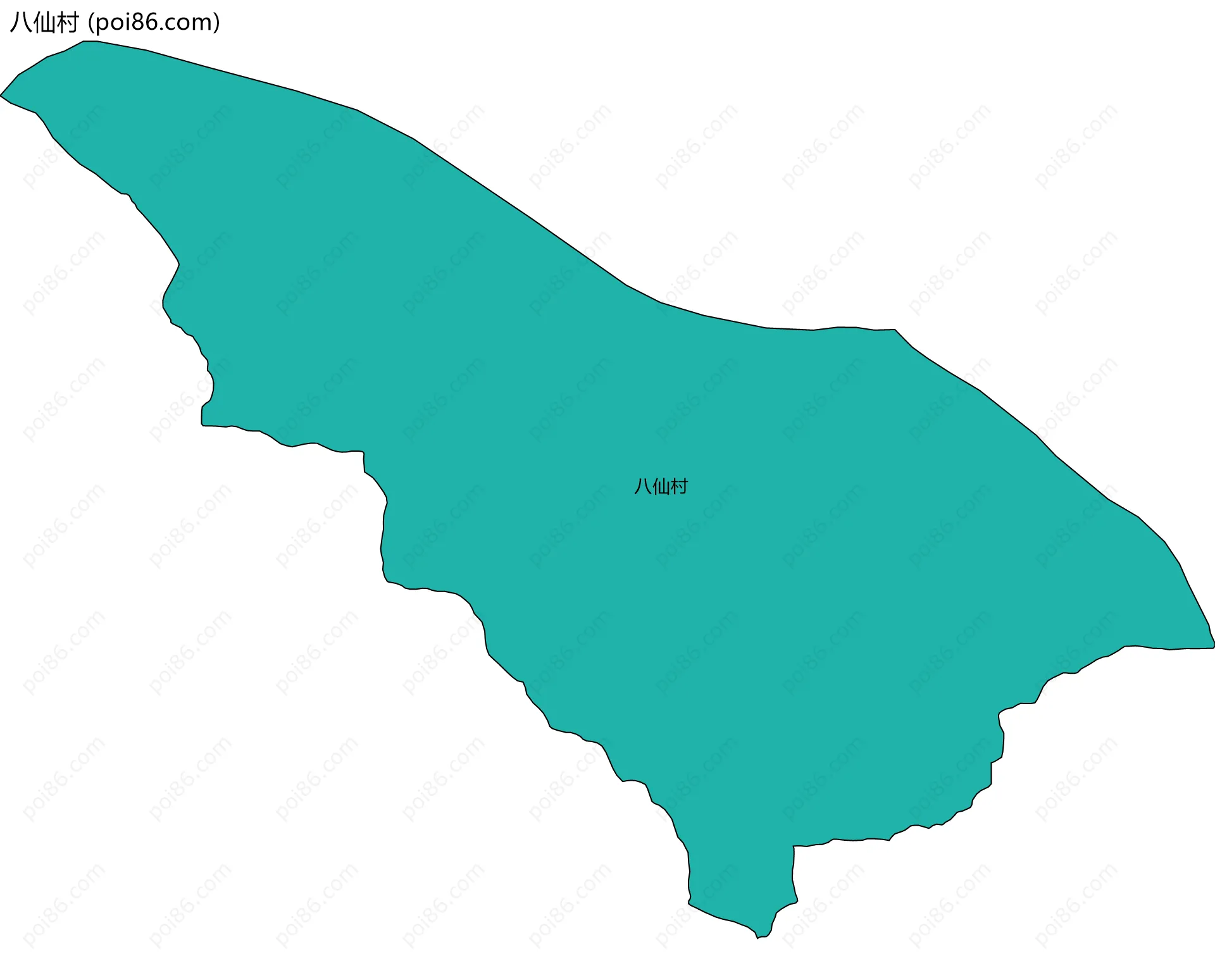 八仙村边界地图