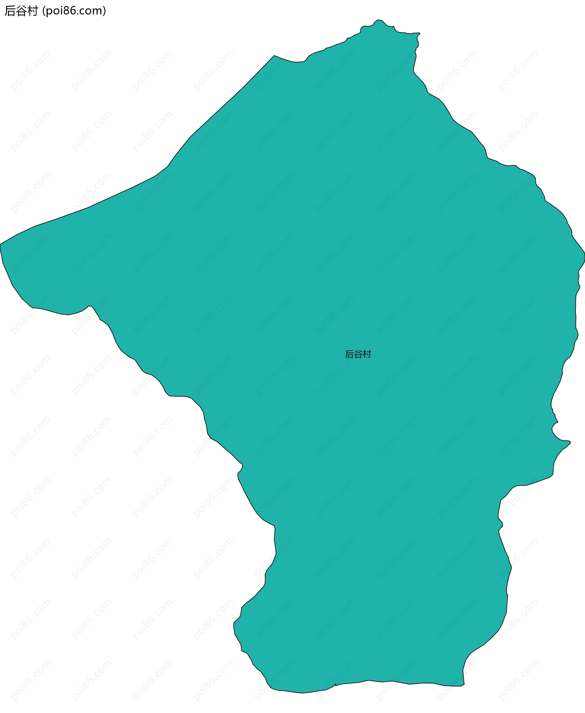 后谷村边界地图