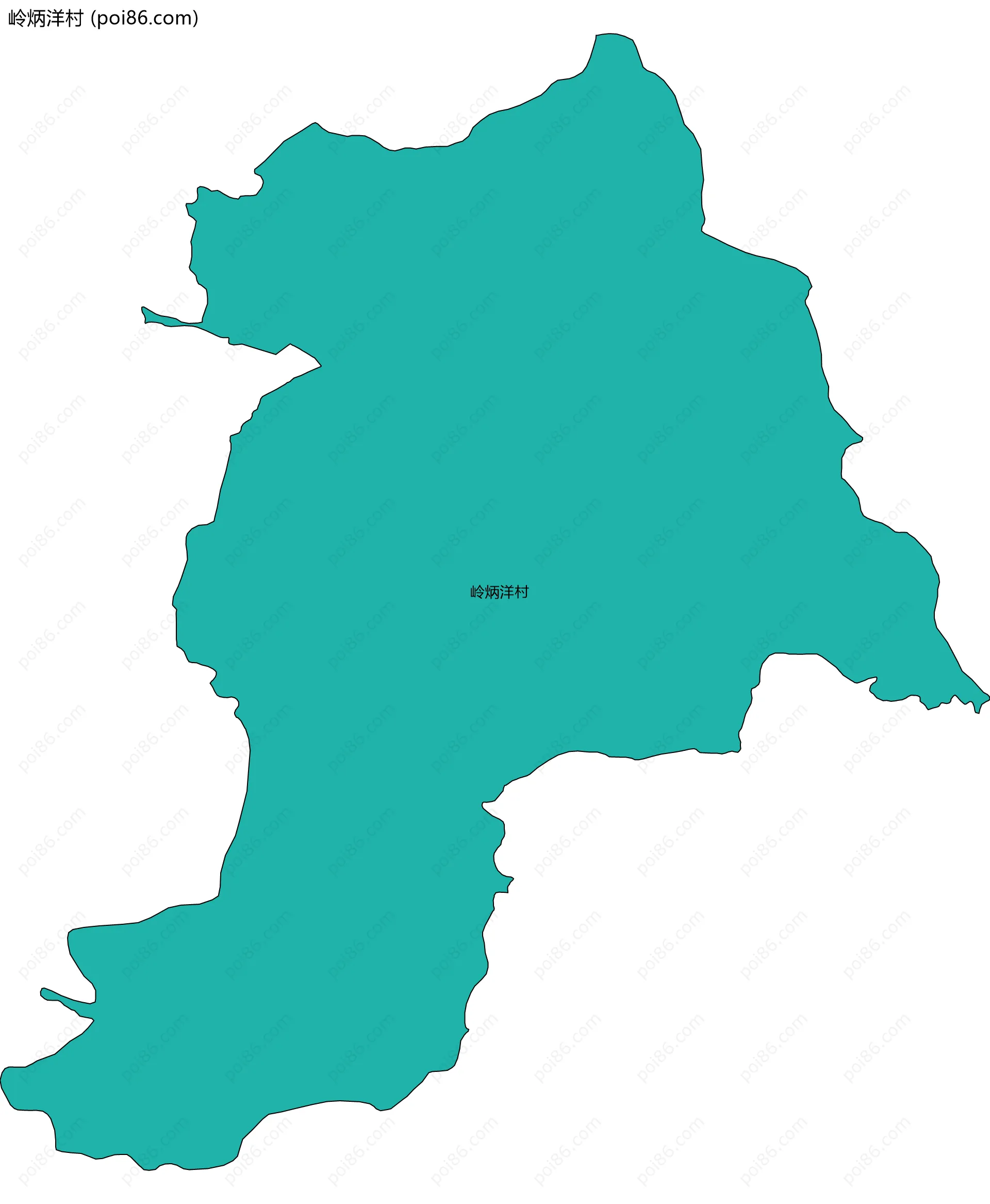 岭炳洋村边界地图