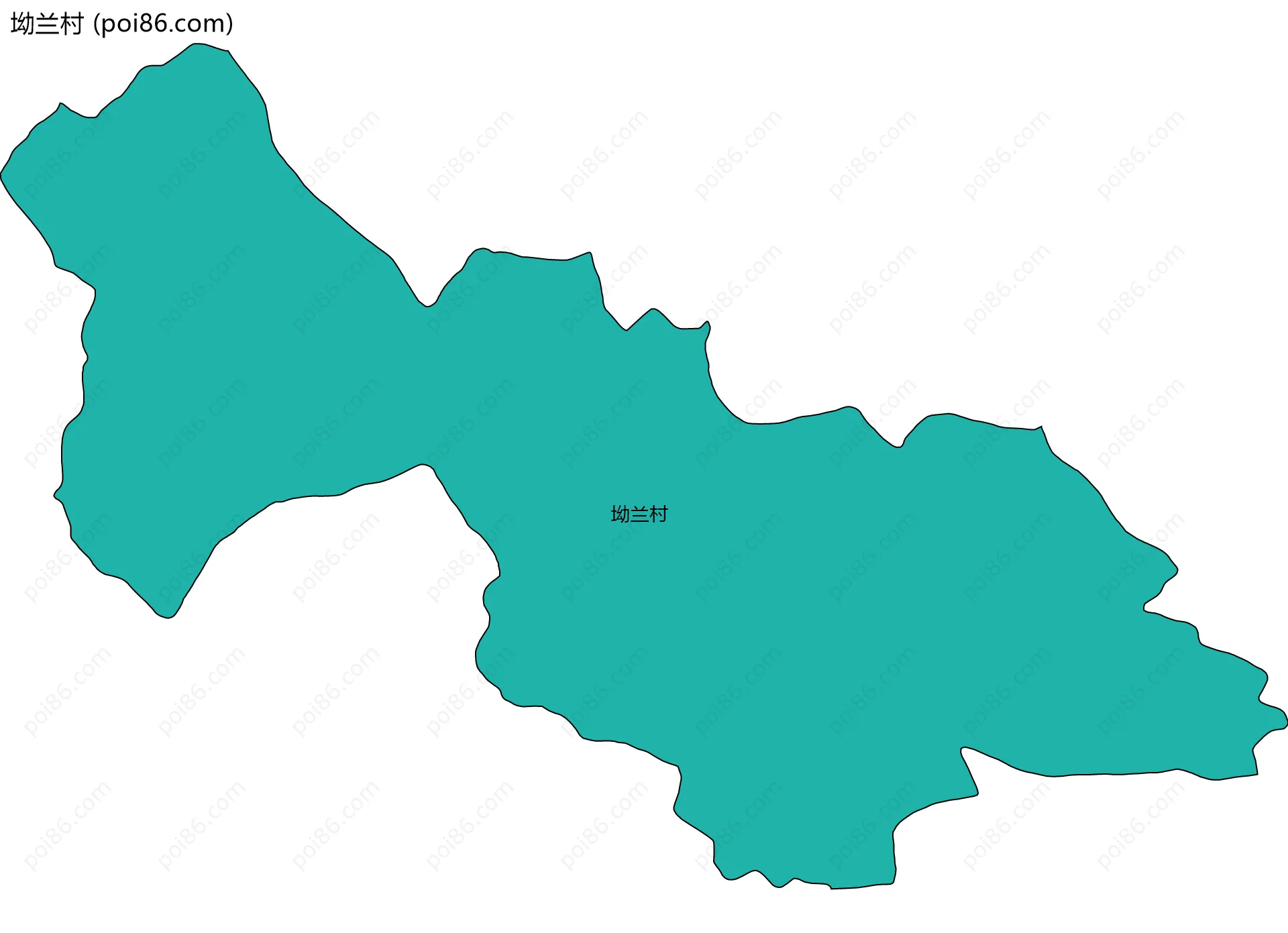 坳兰村边界地图
