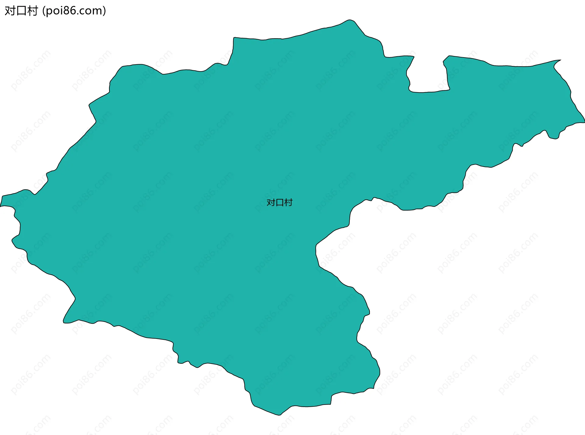 对口村边界地图