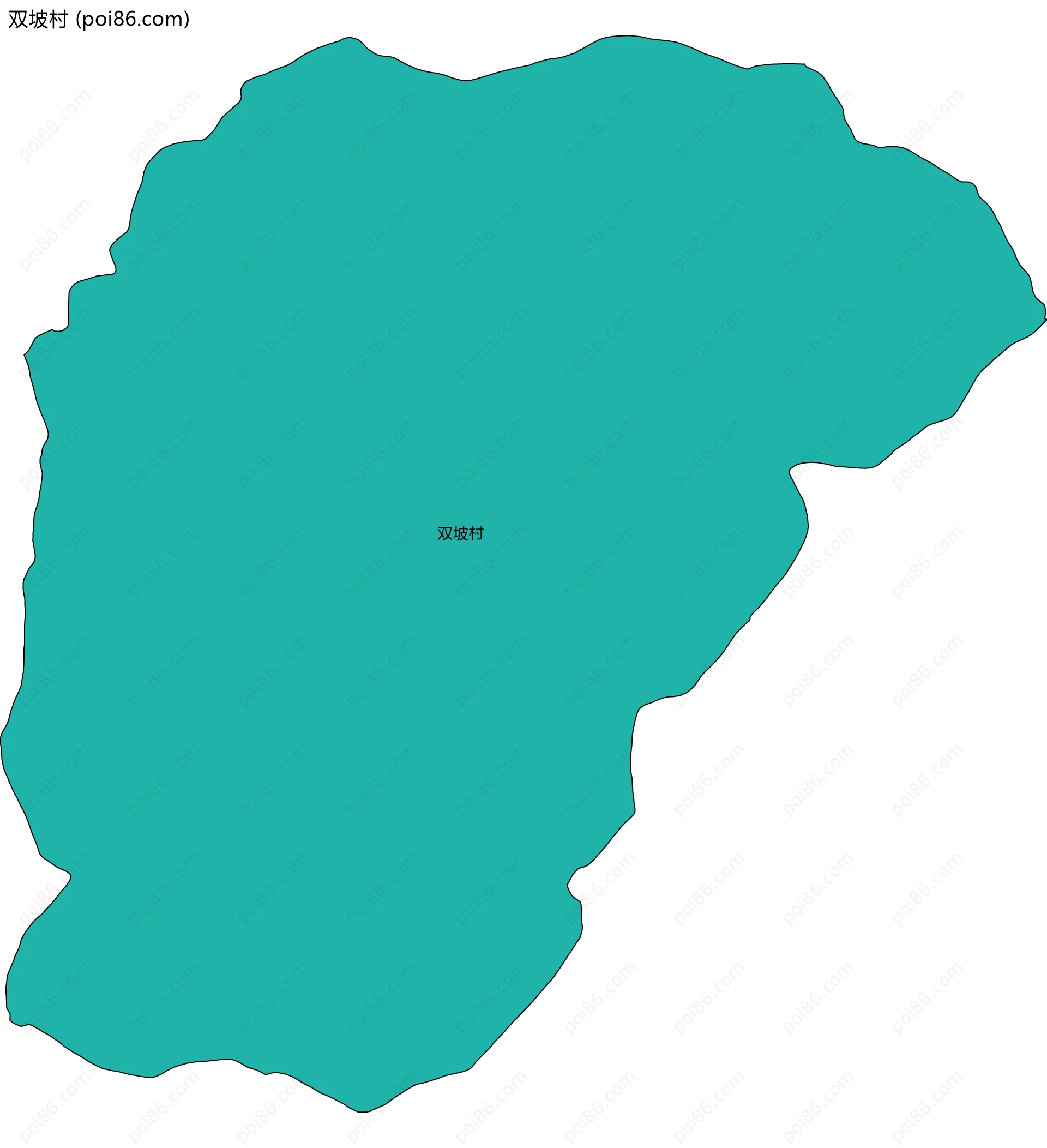 双坡村边界地图