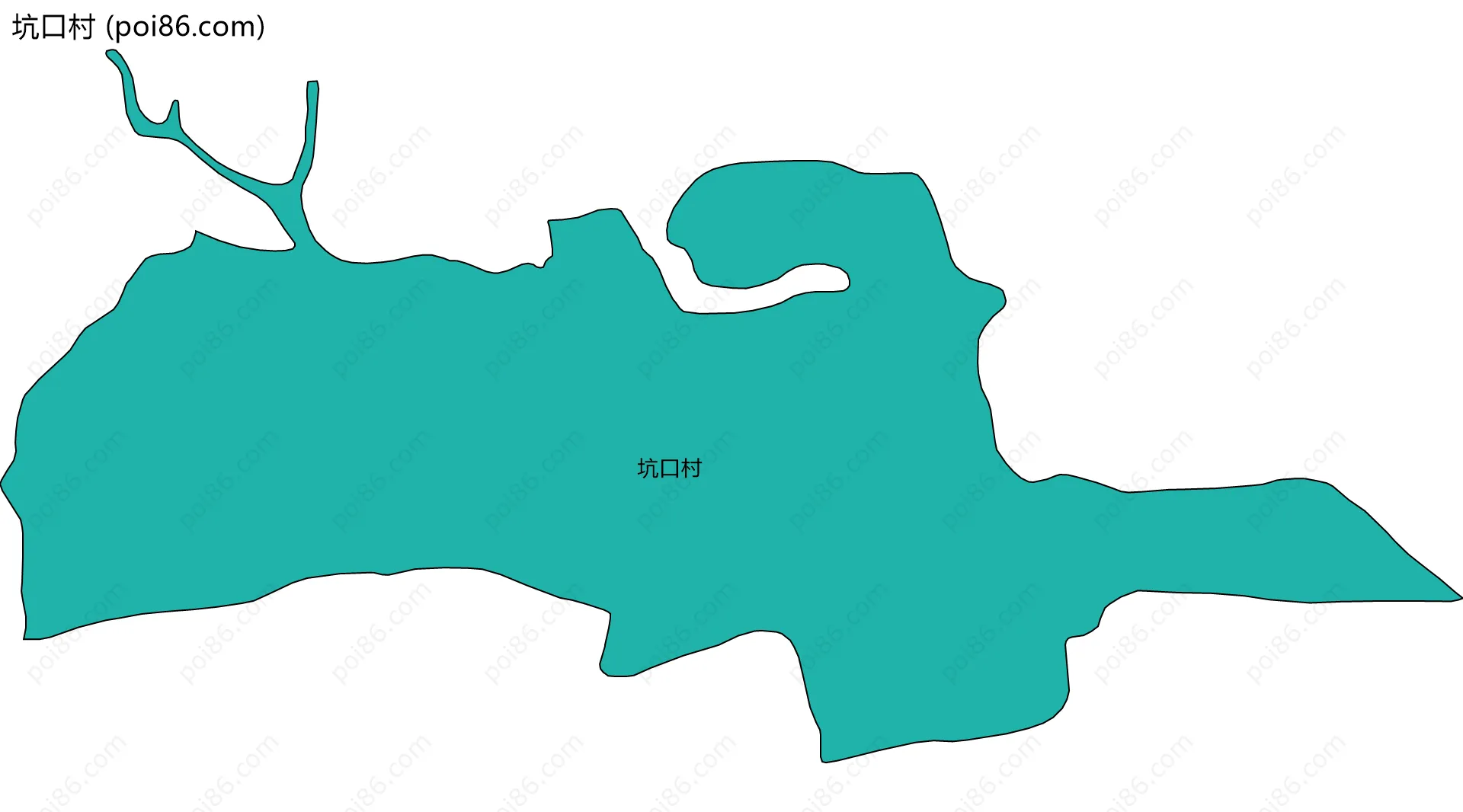 坑口村边界地图