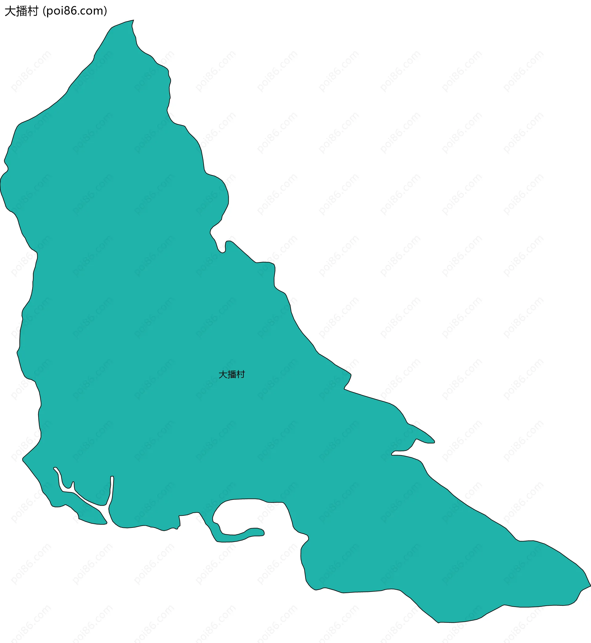 大播村边界地图