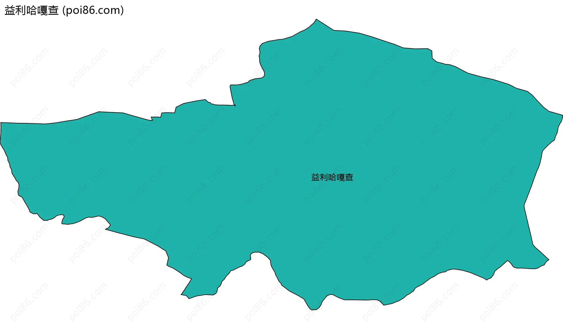 益利哈嘎查边界地图