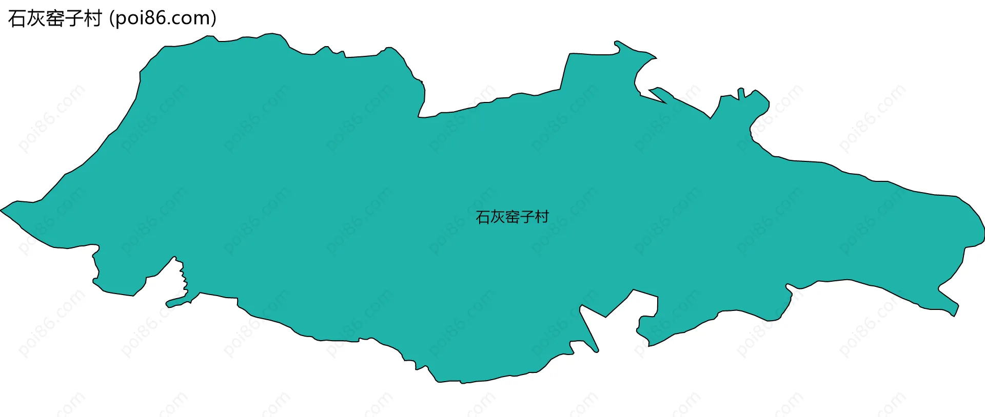 石灰窑子村边界地图