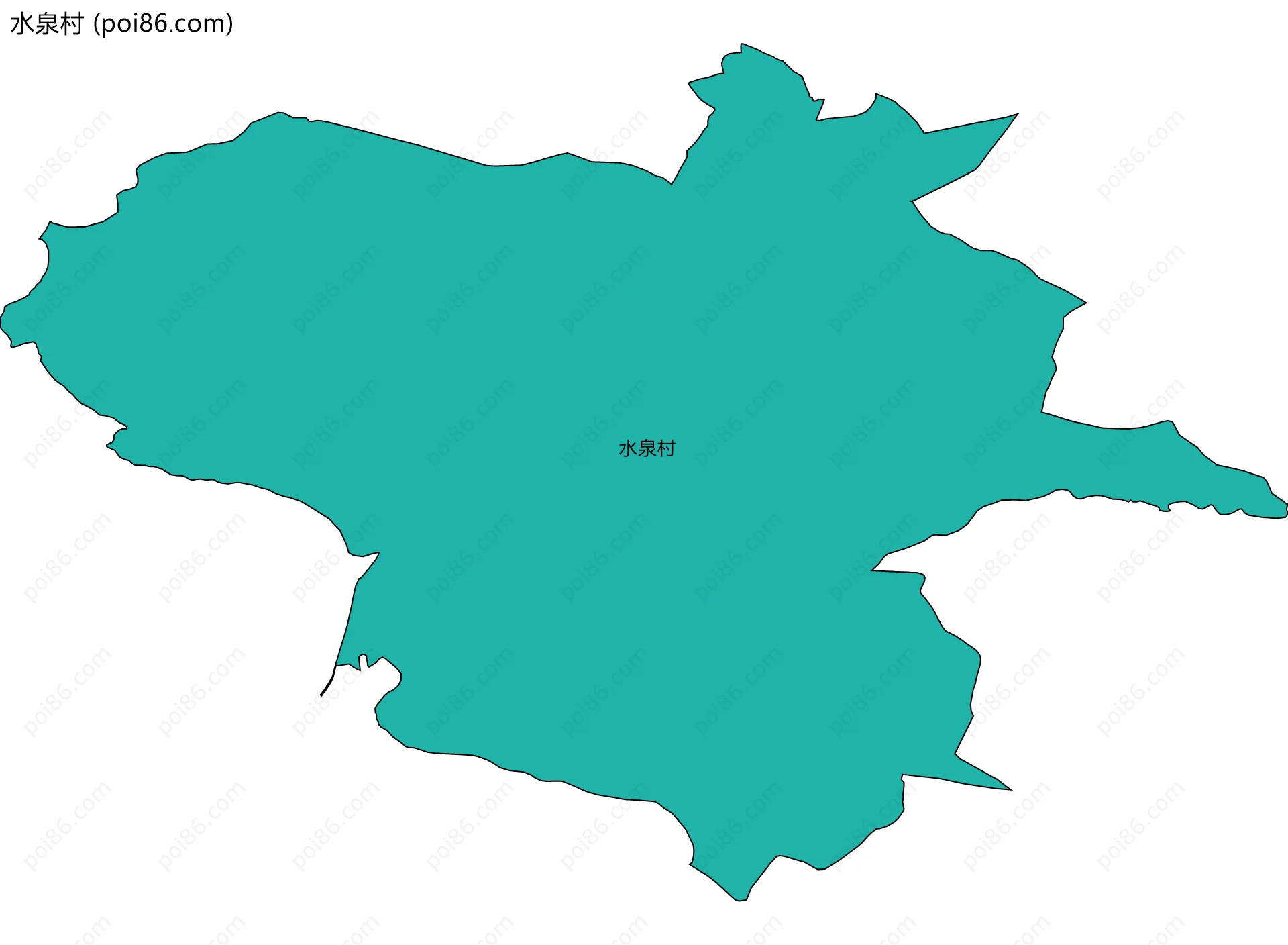 水泉村边界地图