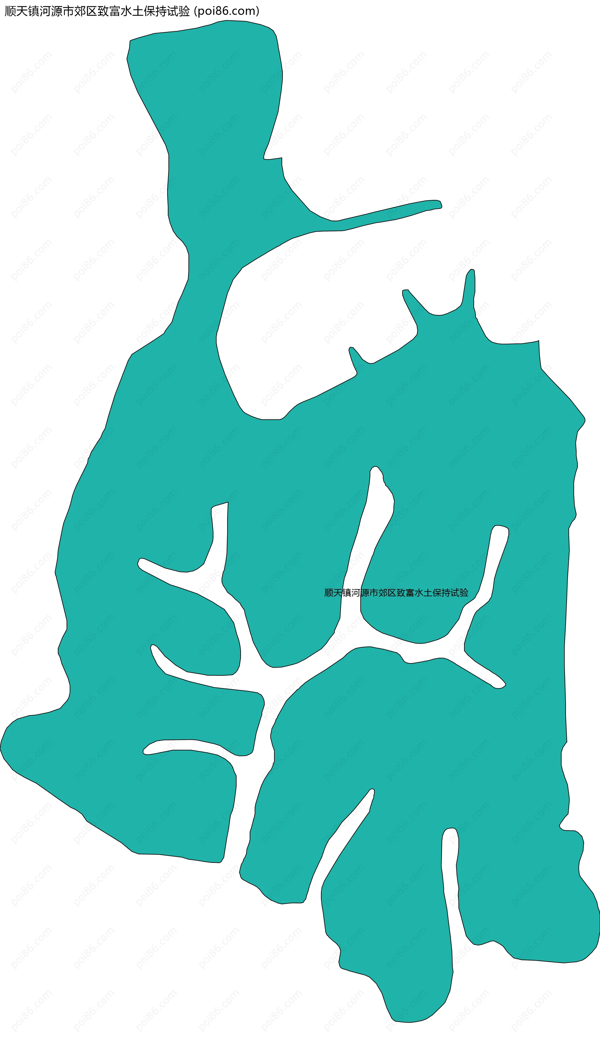 顺天镇河源市郊区致富水土保持试验边界地图