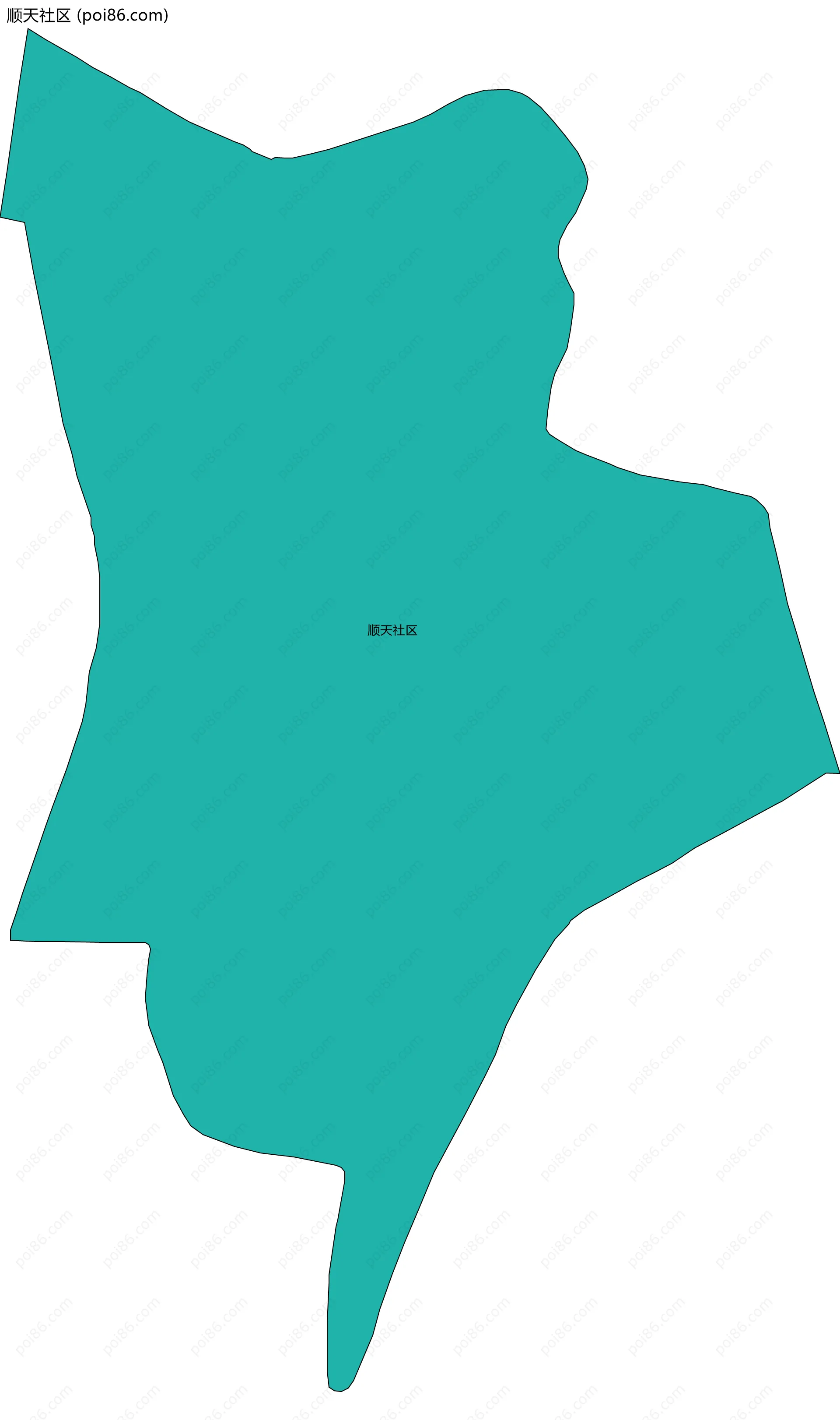 顺天社区边界地图