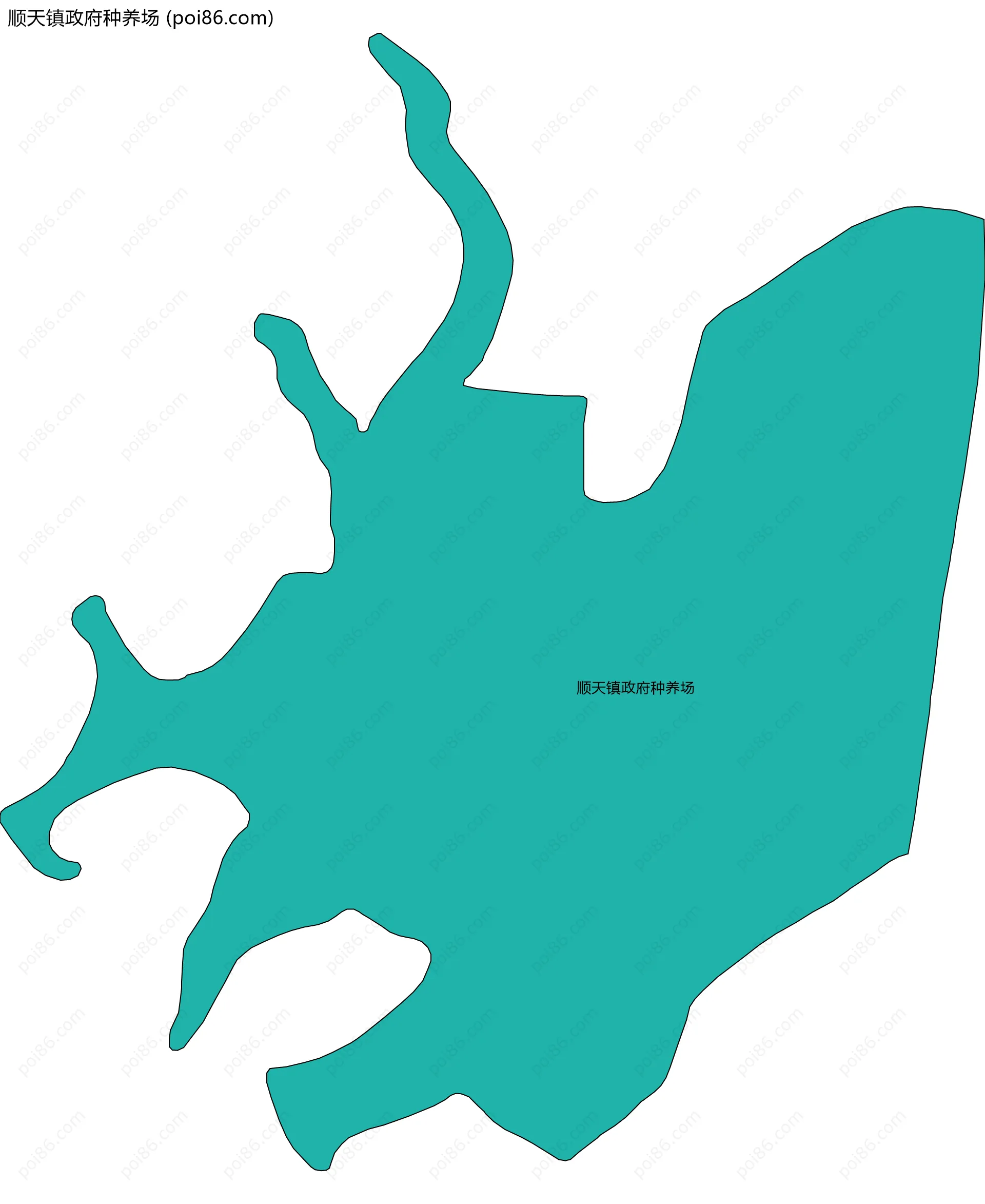 顺天镇政府种养场边界地图