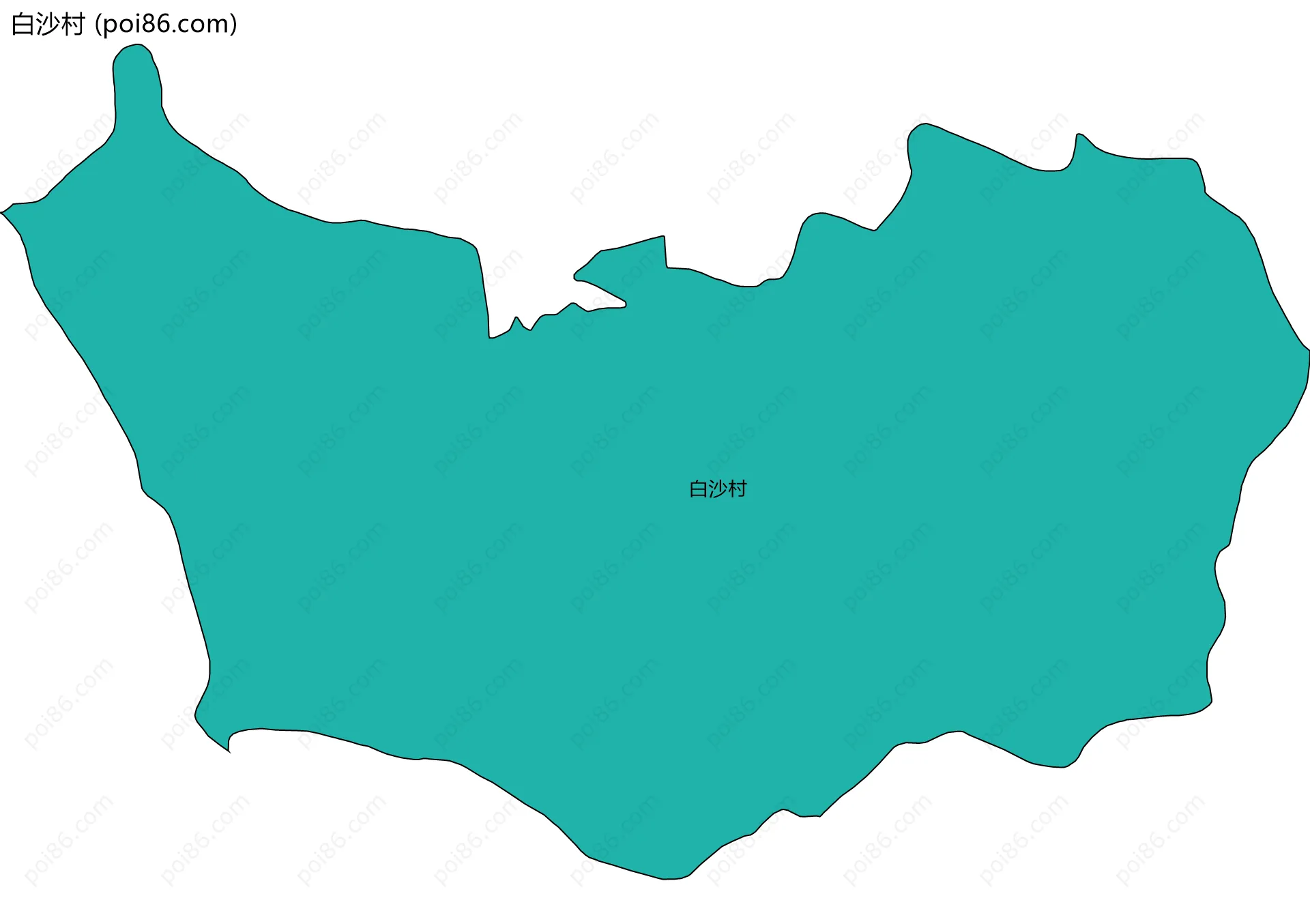 白沙村边界地图